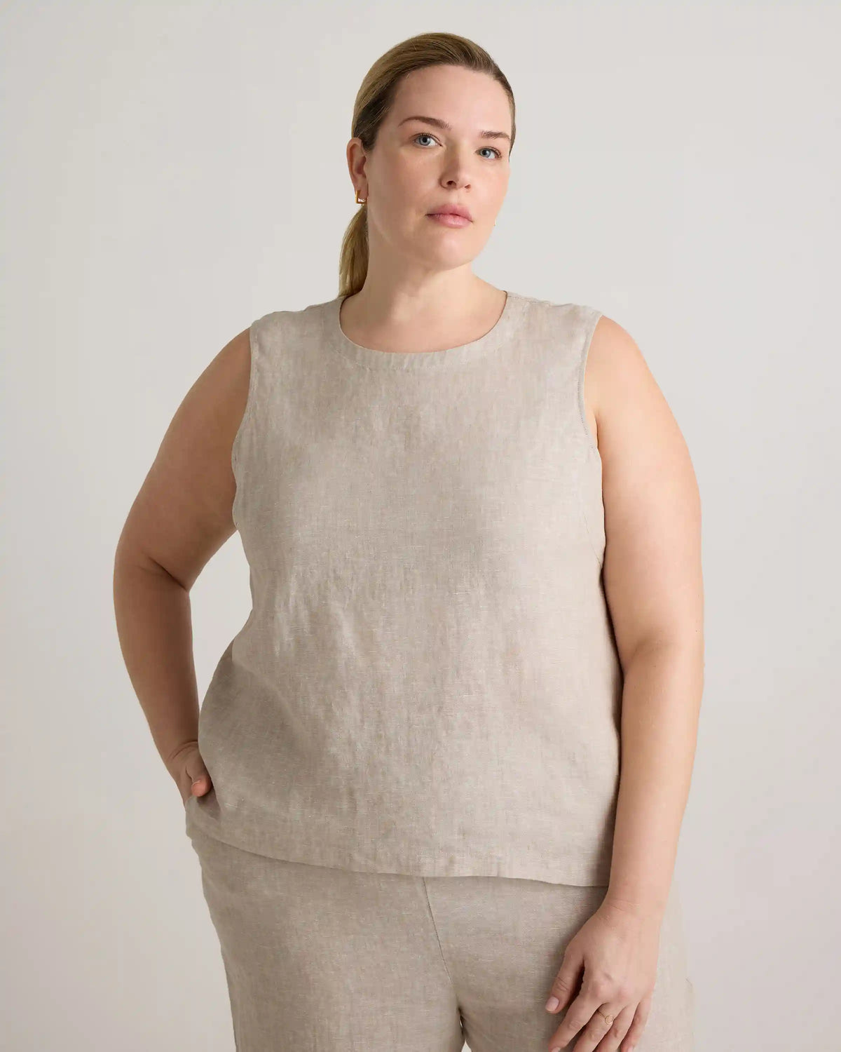 100% European Linen Tank