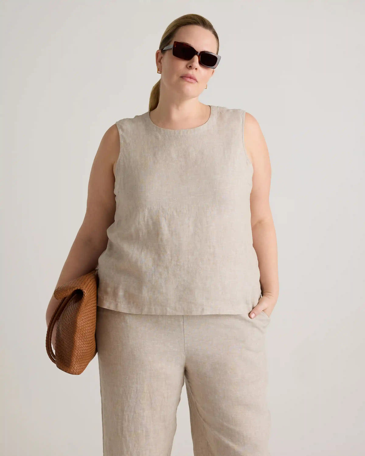 100% European Linen Tank