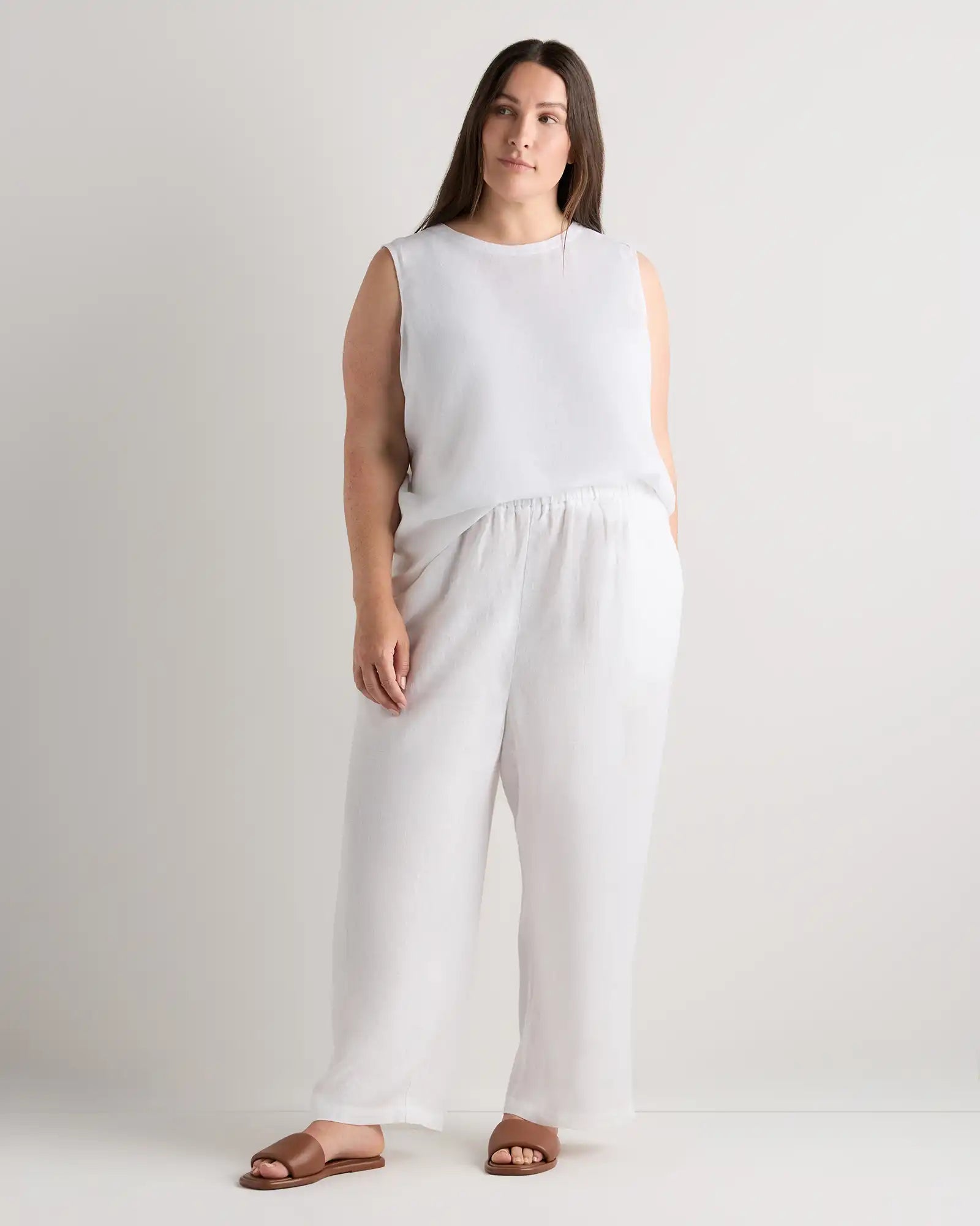 100% European Linen Tank