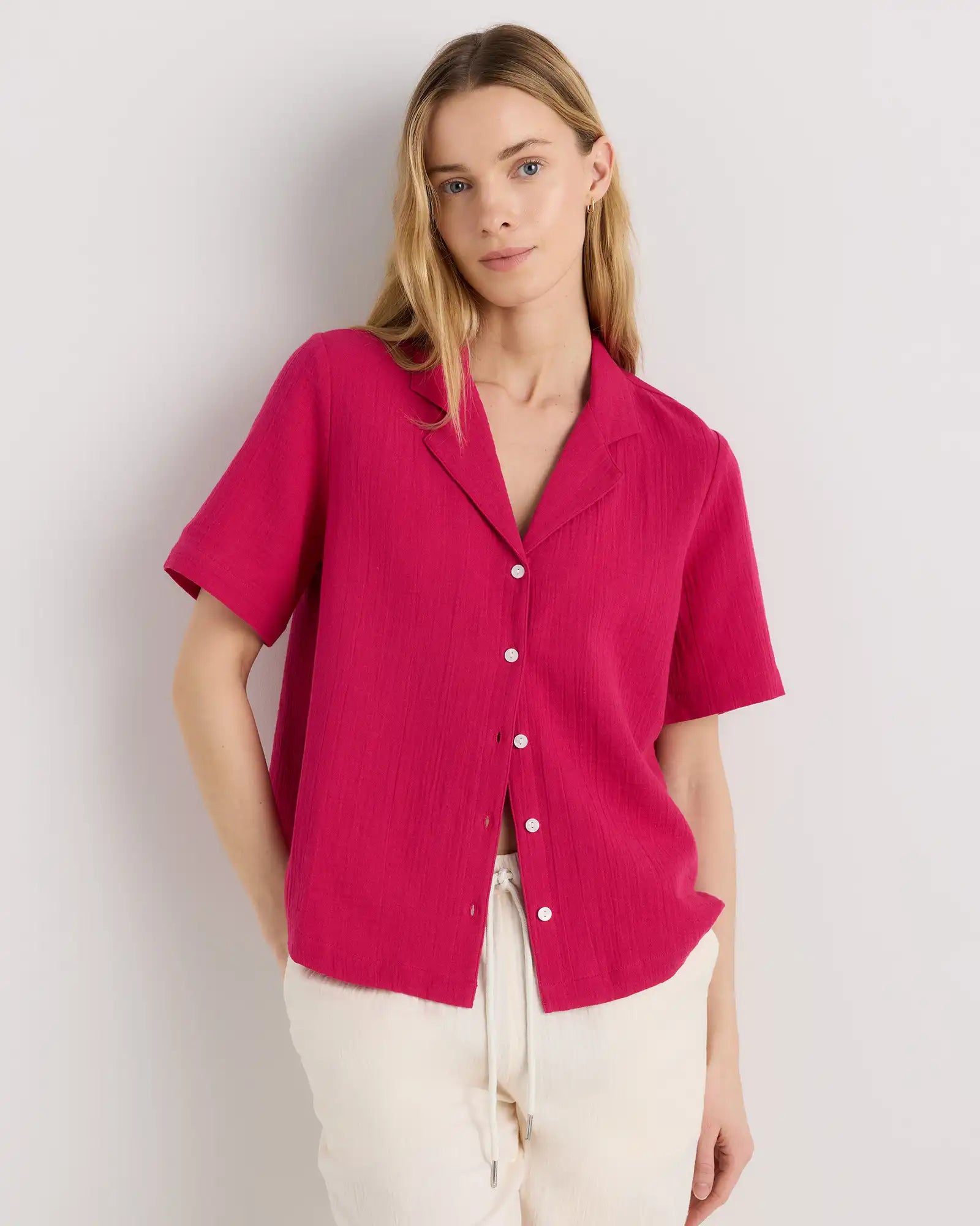 100% Organic Cotton Gauze Short Sleeve Shirt