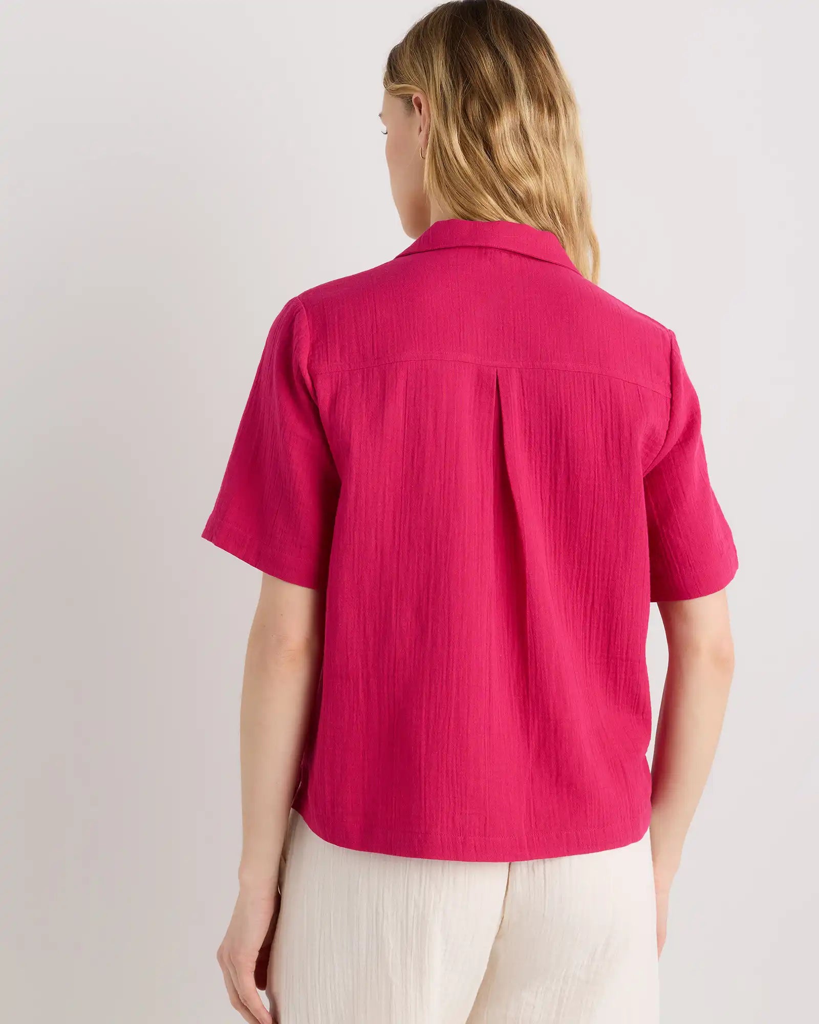 100% Organic Cotton Gauze Short Sleeve Shirt