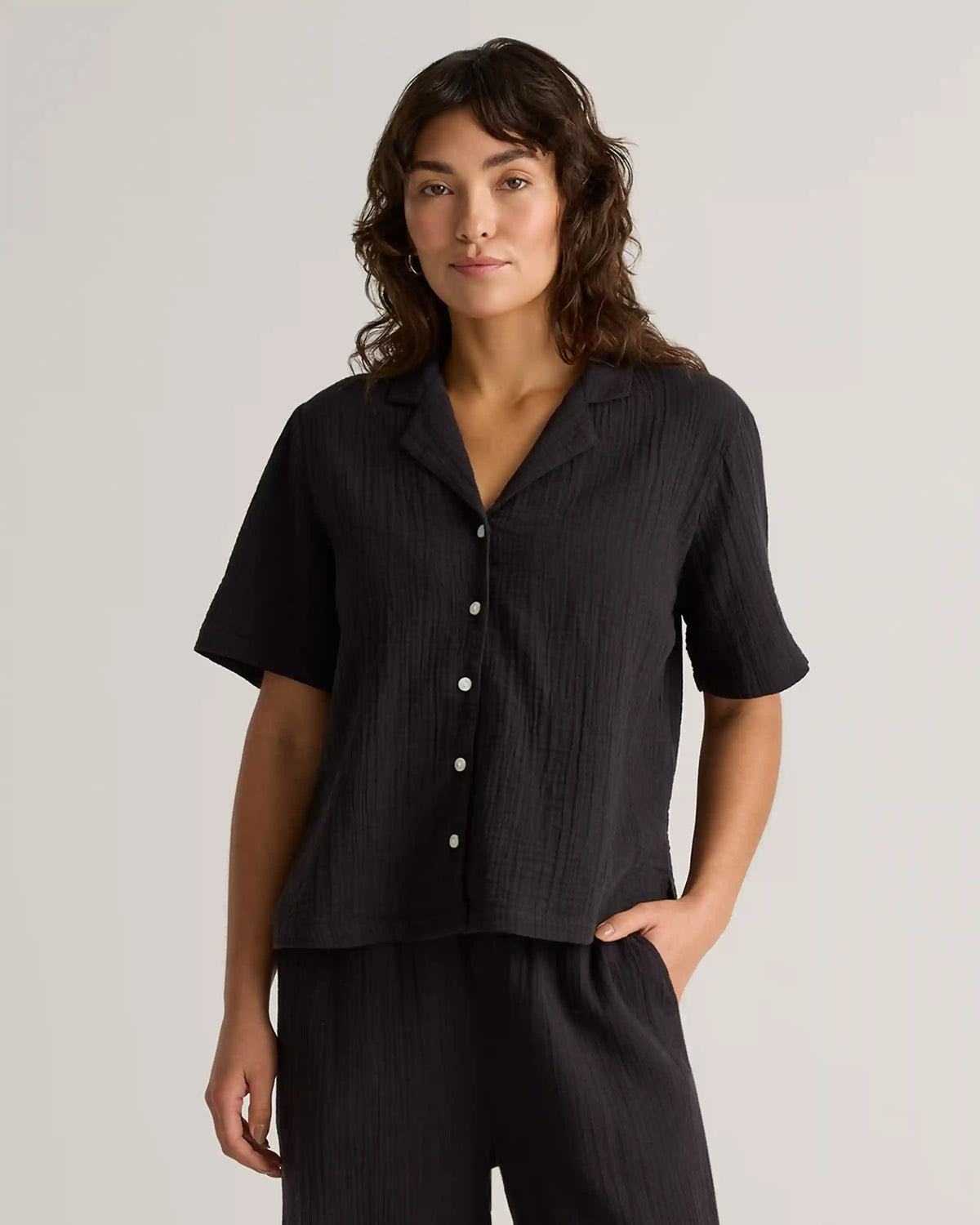 100% Organic Cotton Gauze Short Sleeve Shirt