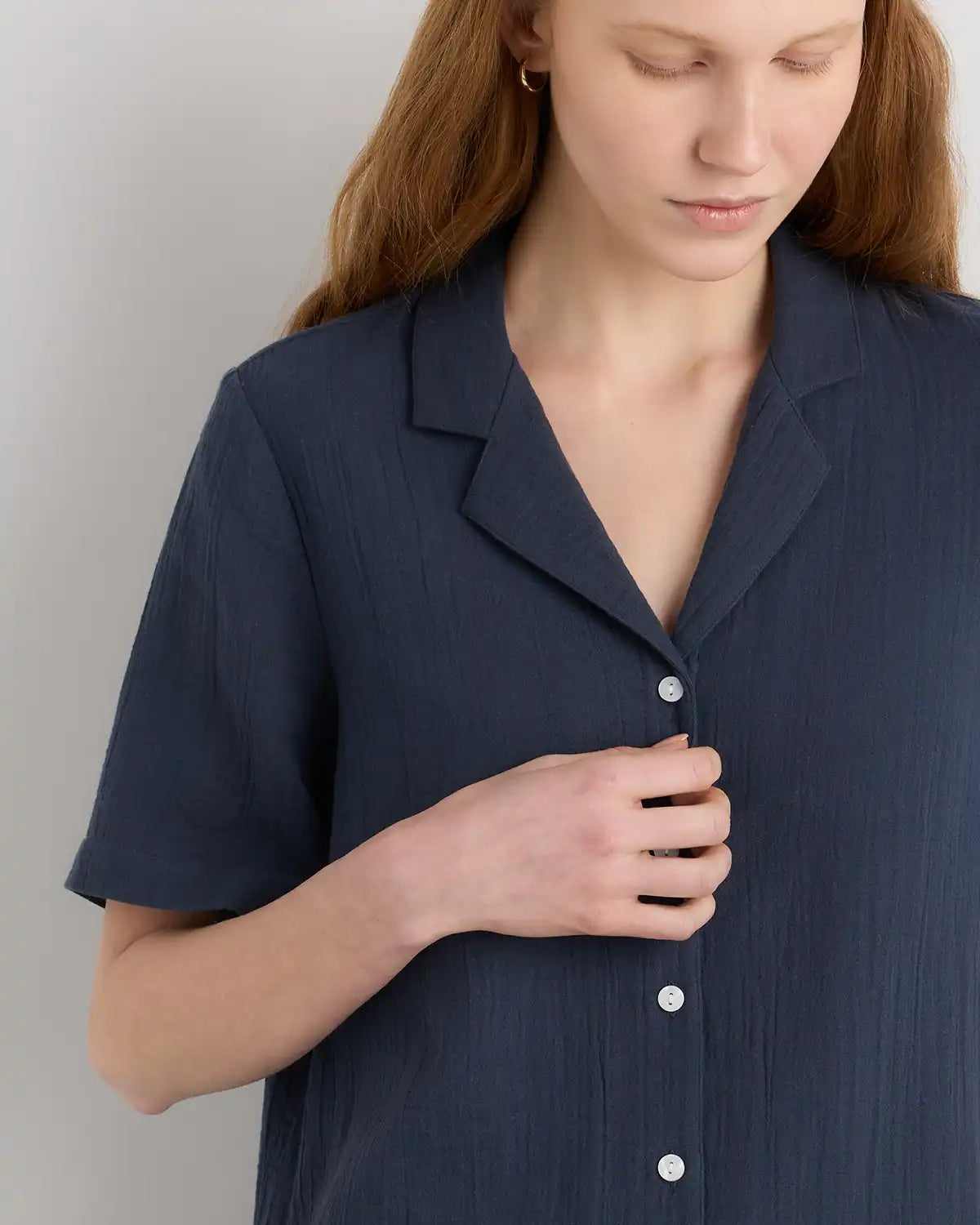 100% Organic Cotton Gauze Short Sleeve Shirt