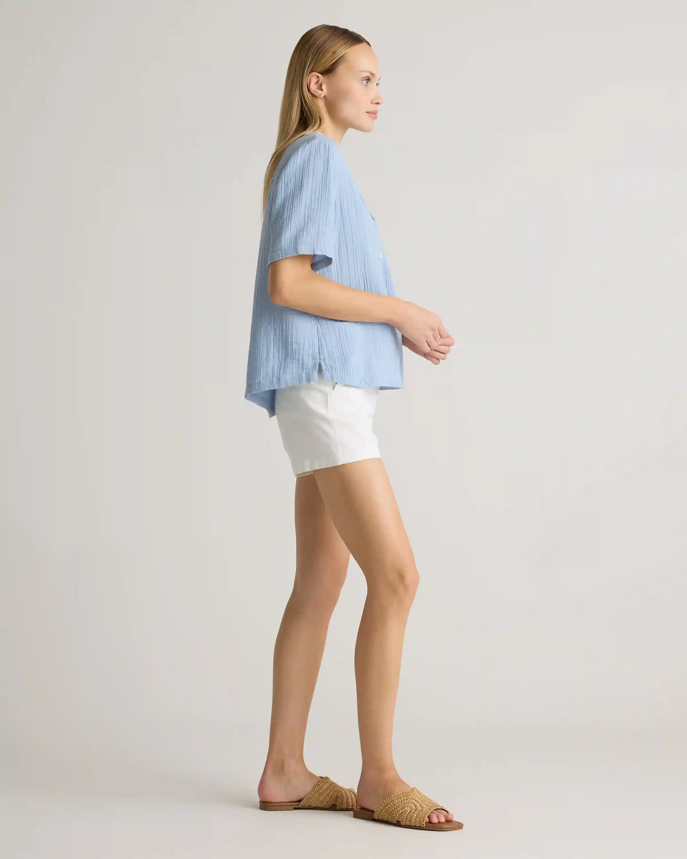 100% Organic Cotton Gauze Short Sleeve Shirt