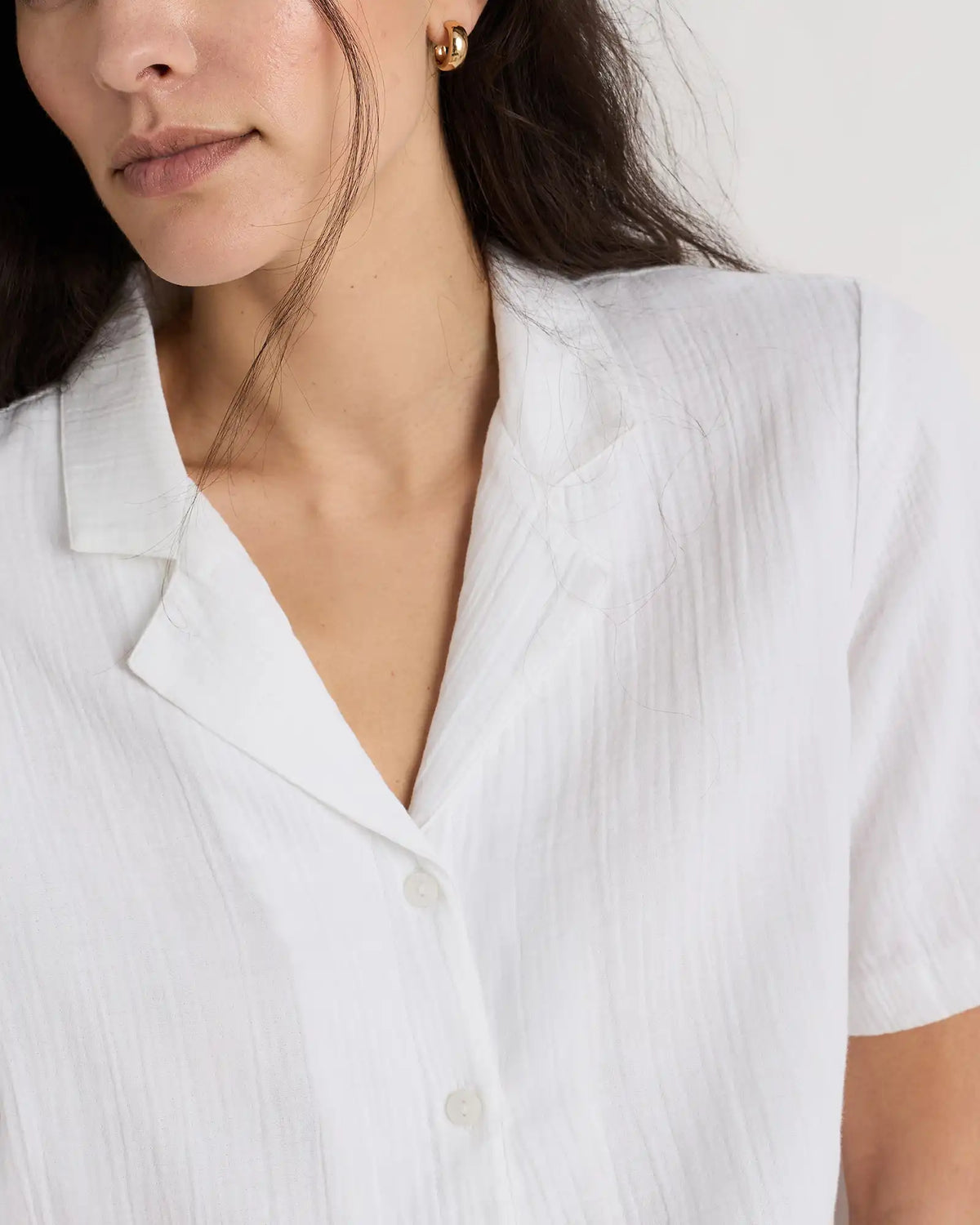 100% Organic Cotton Gauze Short Sleeve Shirt