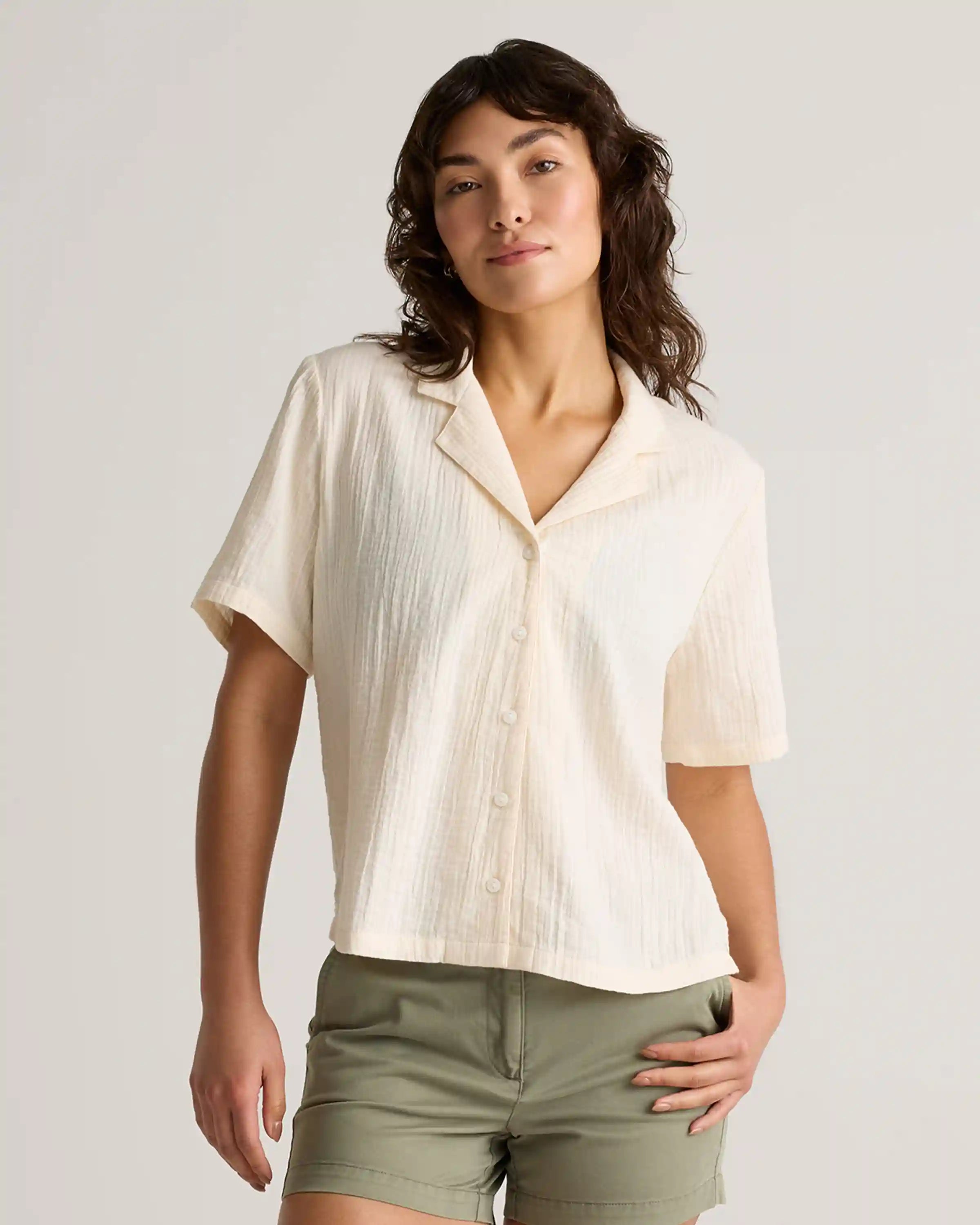100% Organic Cotton Gauze Short Sleeve Shirt