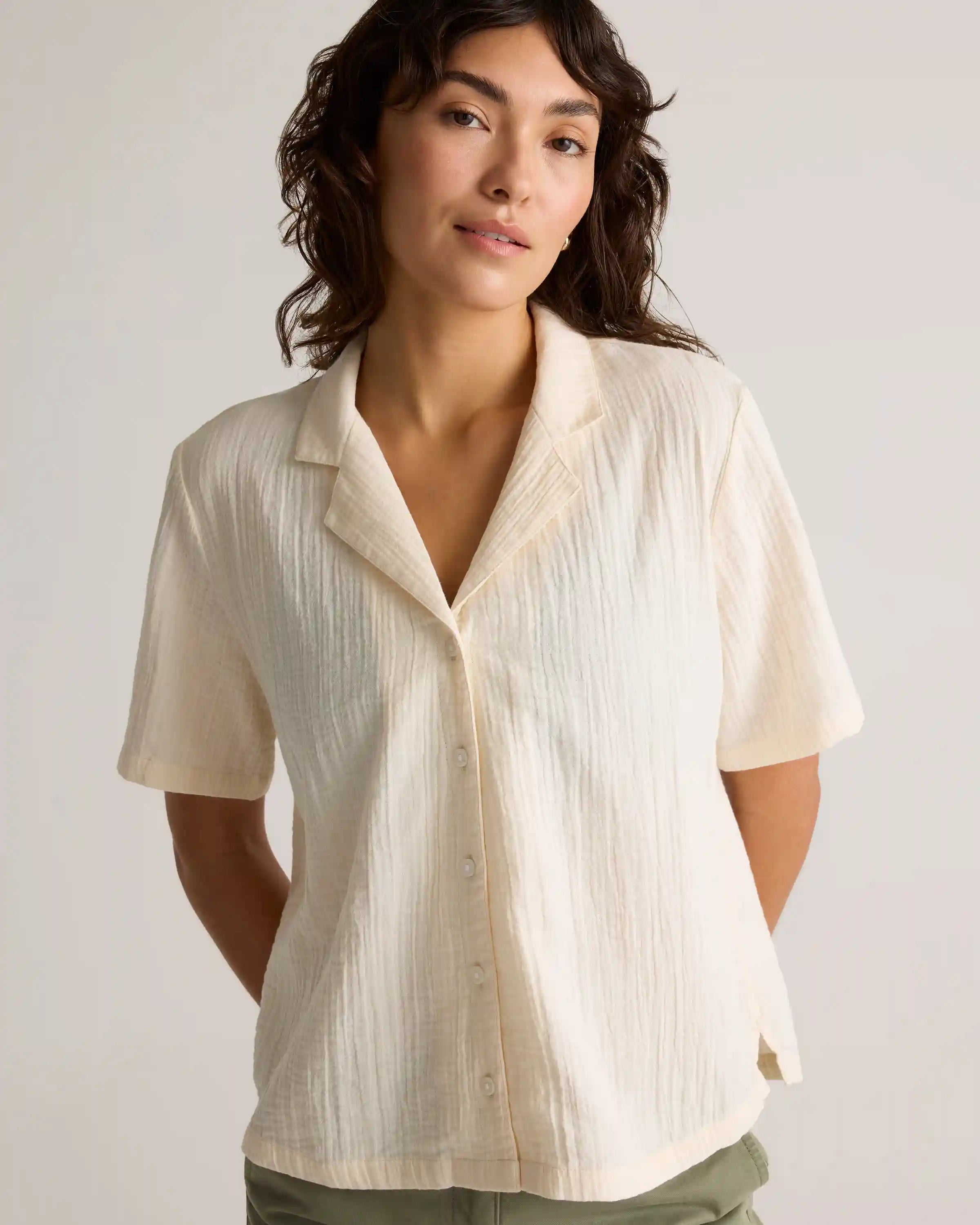 100% Organic Cotton Gauze Short Sleeve Shirt