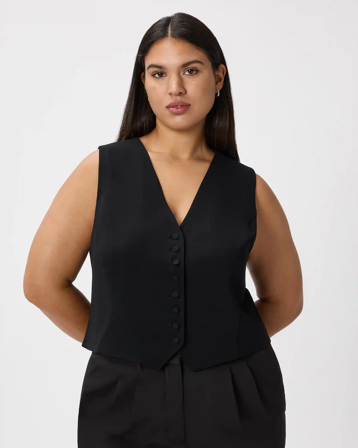 Fluid Crepe Vest