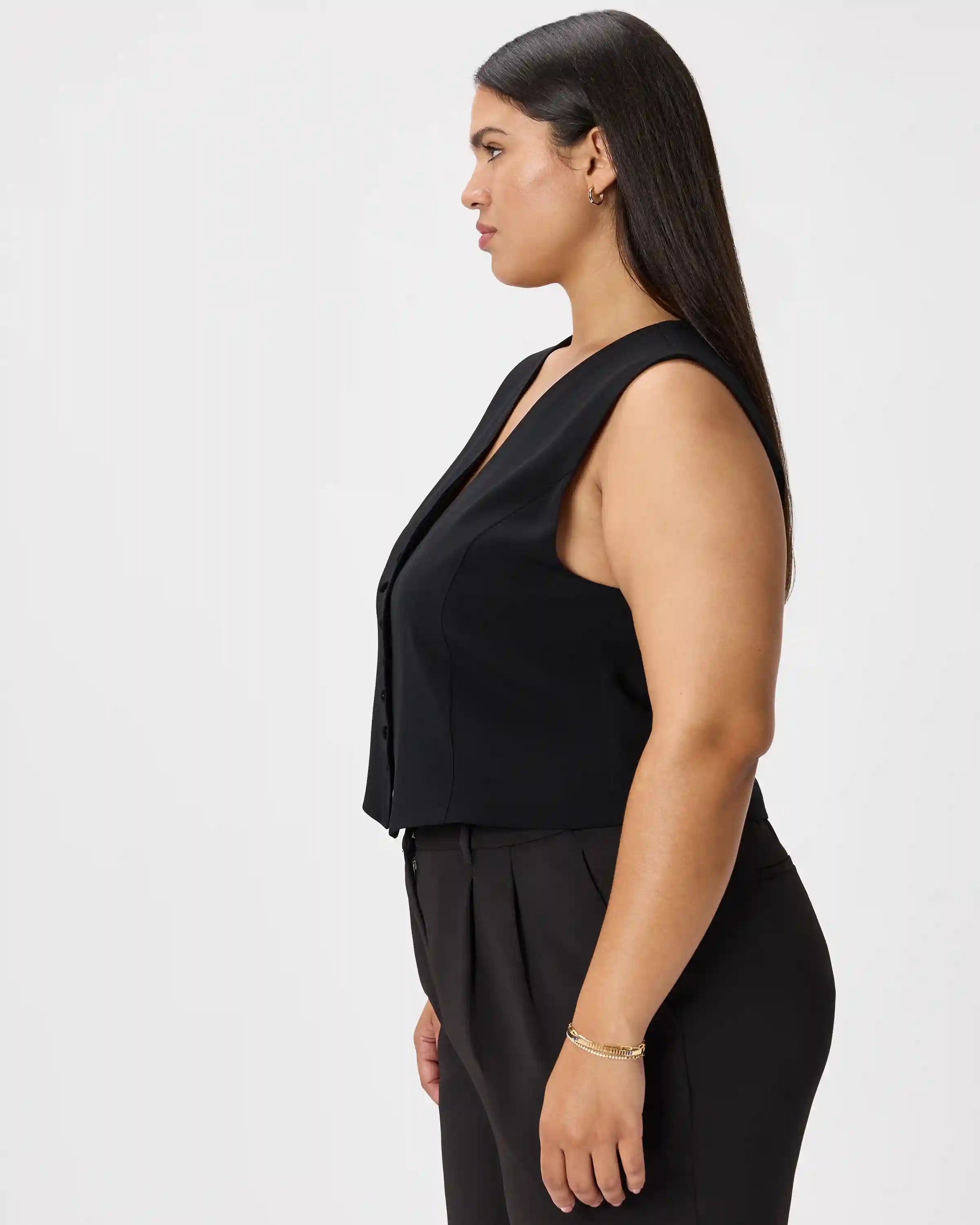 Fluid Crepe Vest