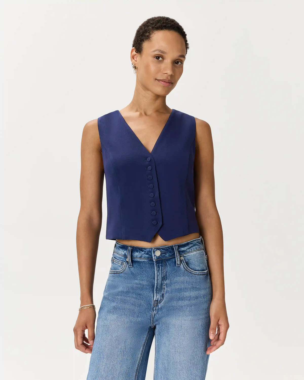 Fluid Crepe Vest