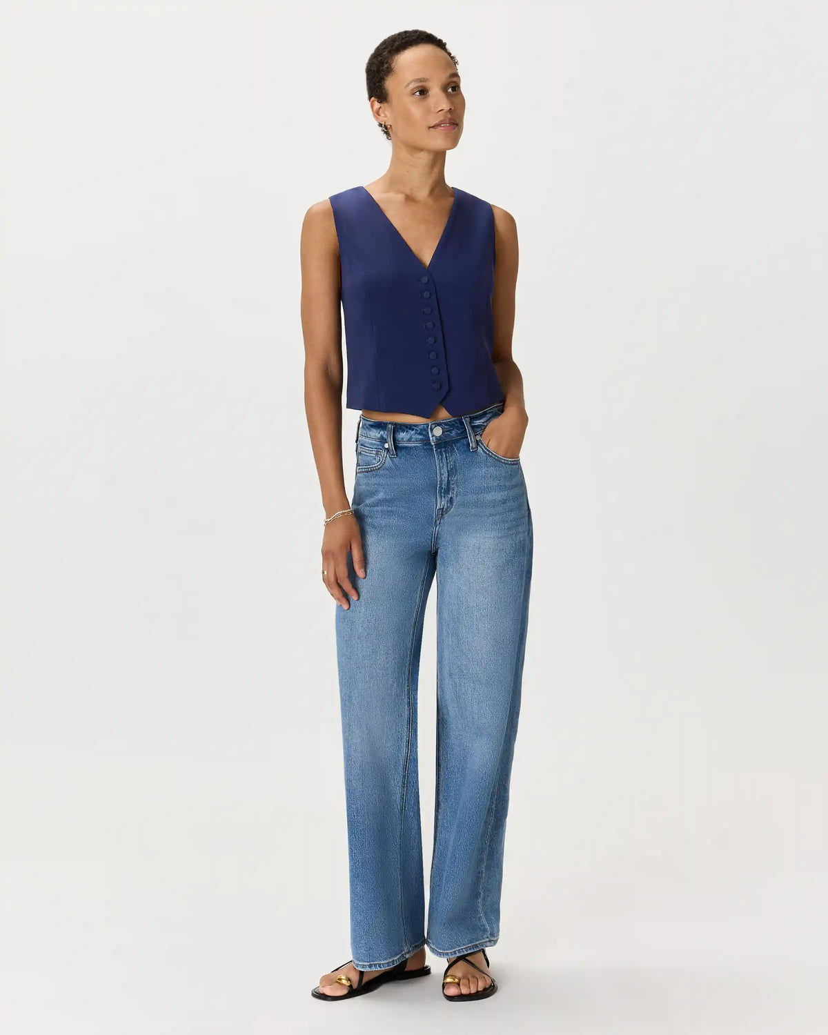 Fluid Crepe Vest