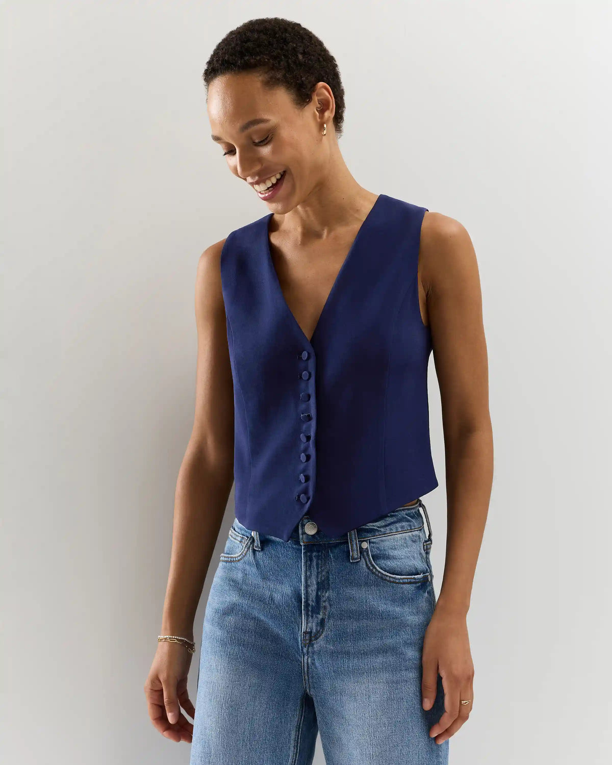 Fluid Crepe Vest
