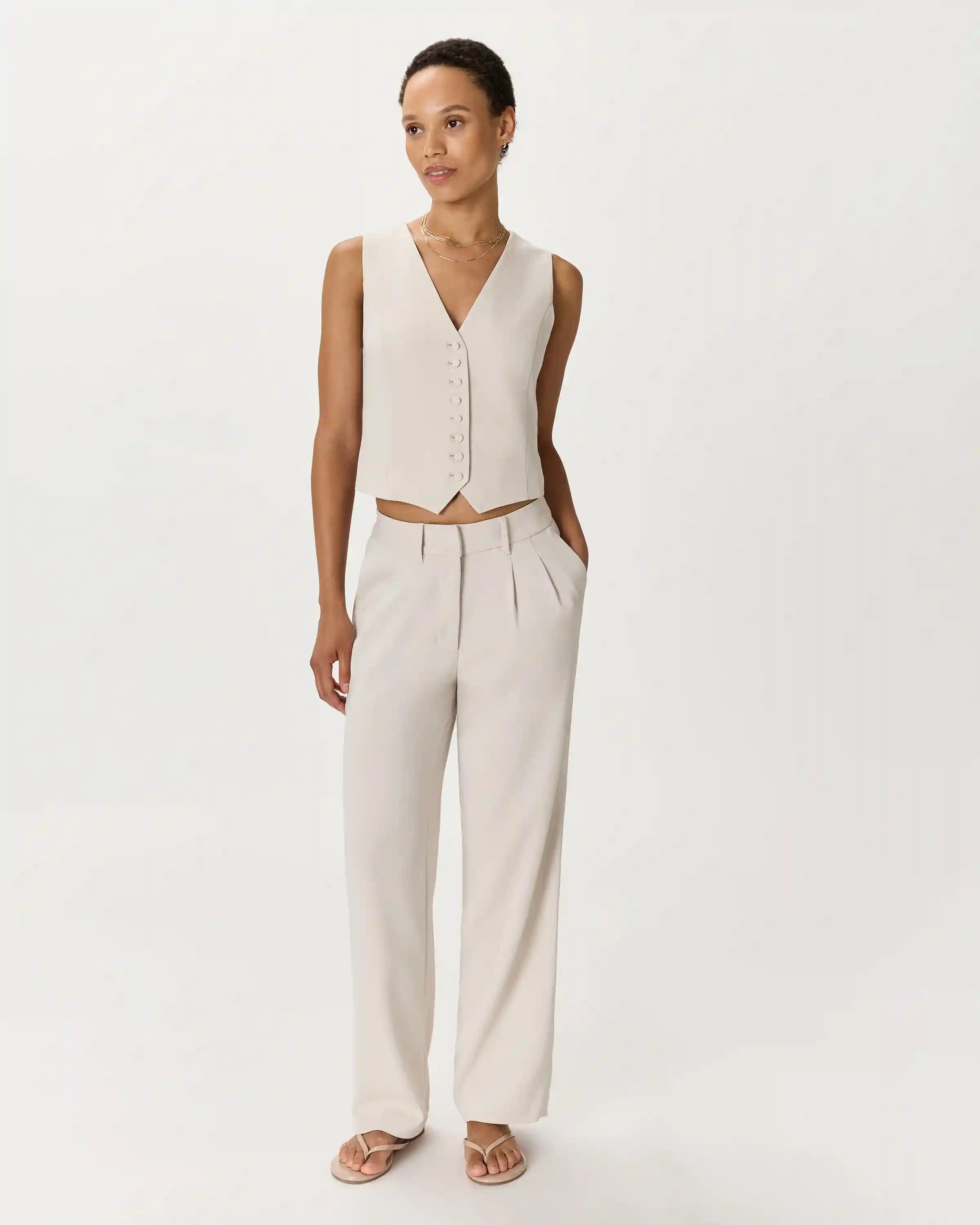 Fluid Crepe Vest