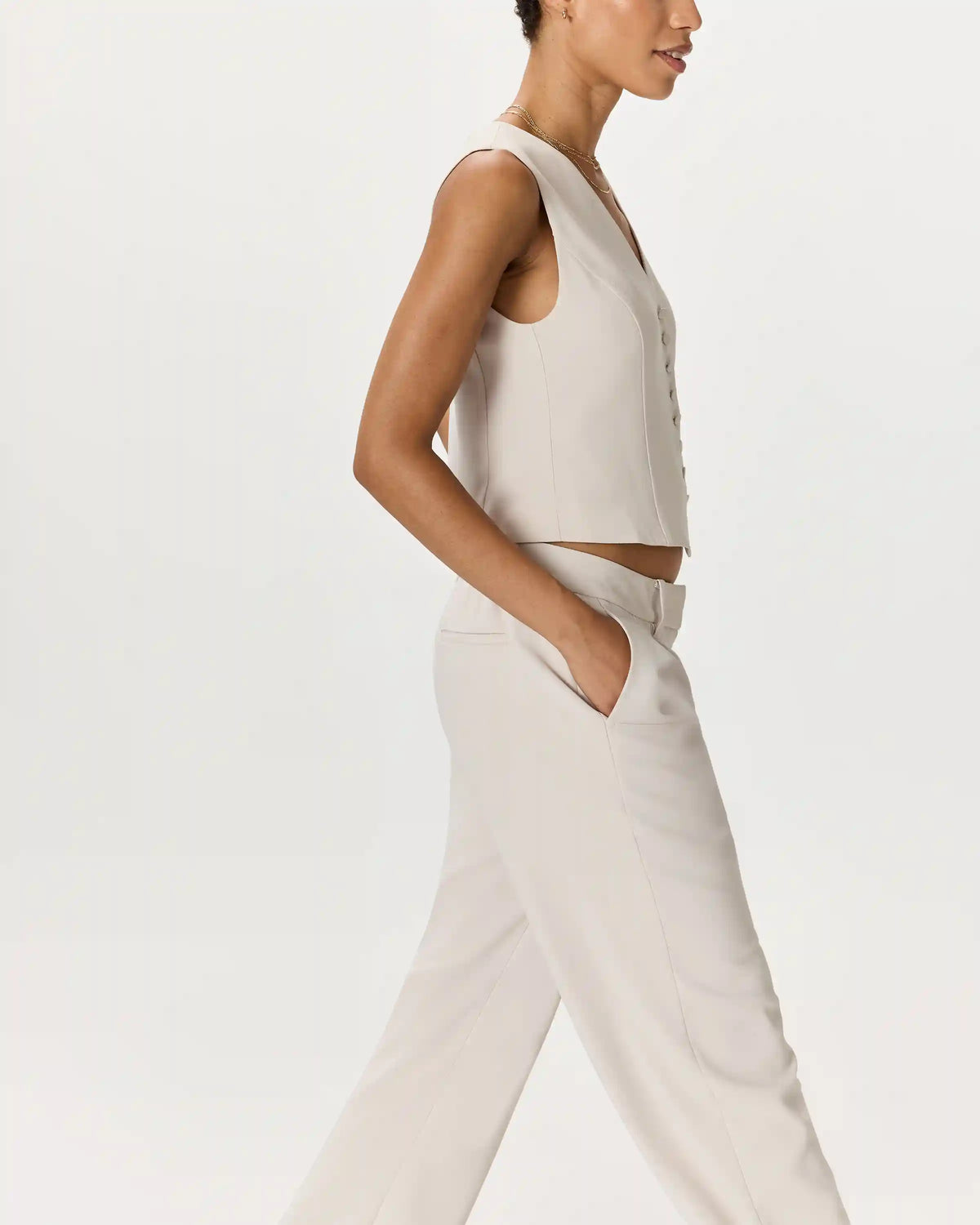 Fluid Crepe Vest