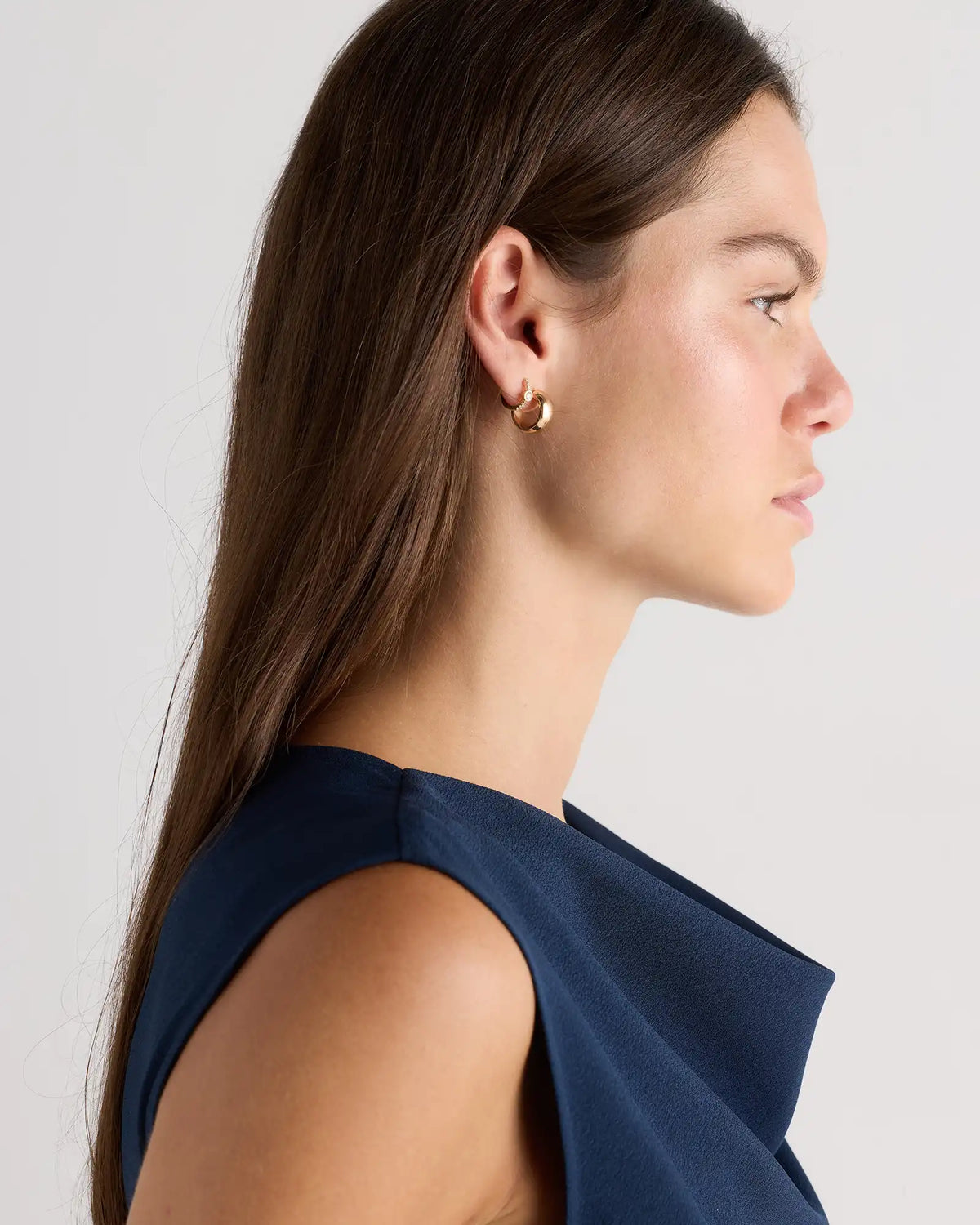 Draped Matte Cowl Neck Tank