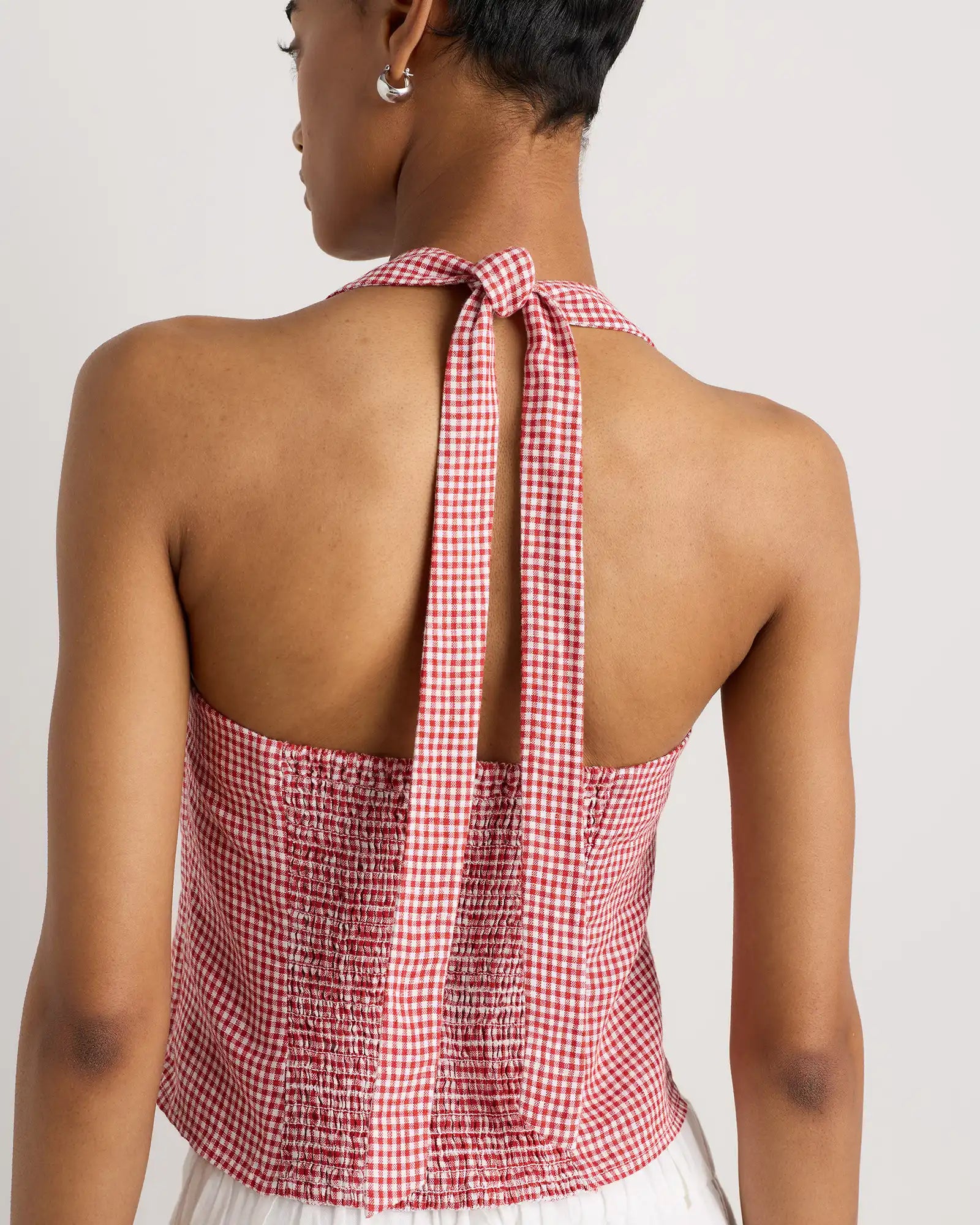 100% European Linen Halter Top