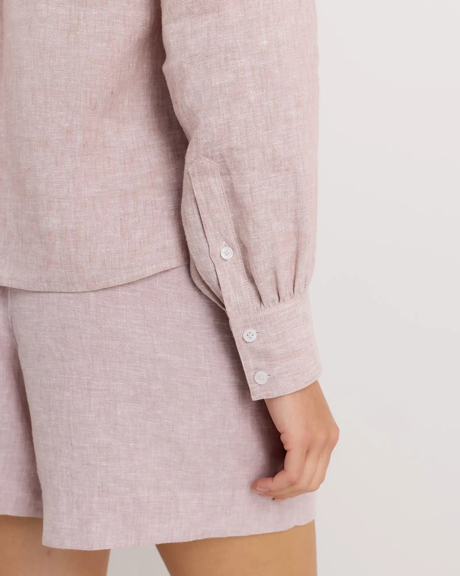 100% European Linen Peasant Top