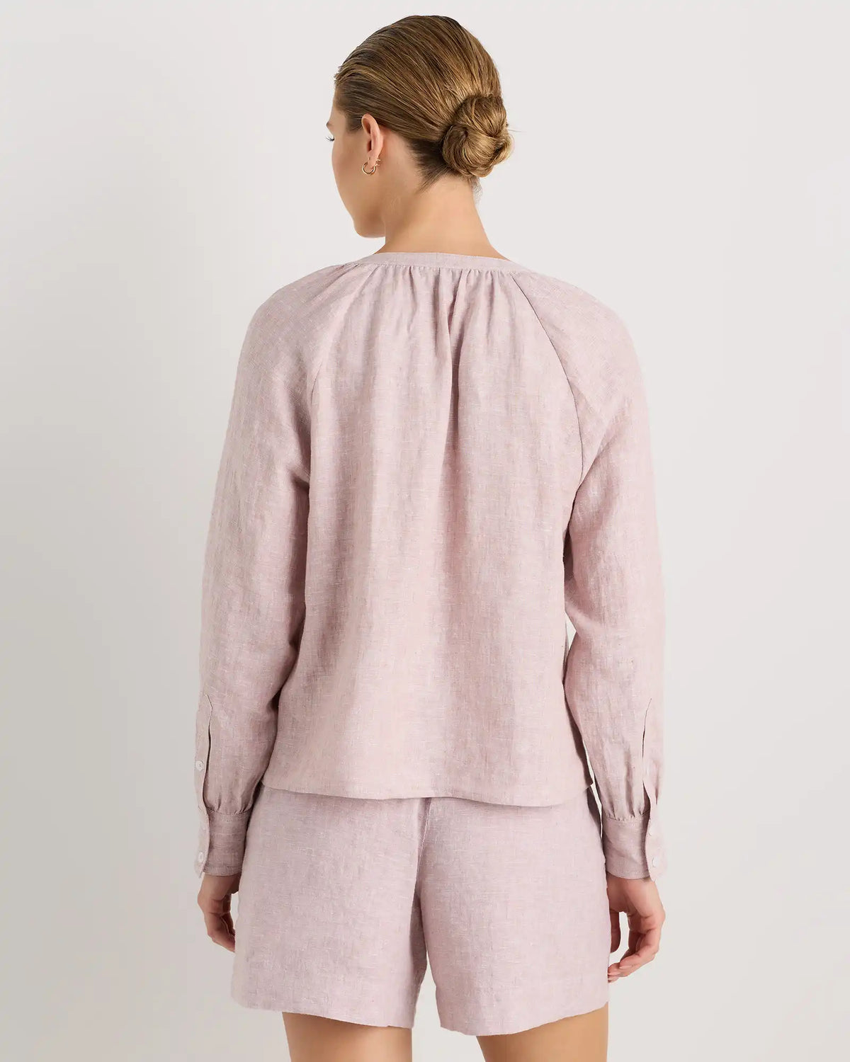 100% European Linen Peasant Top