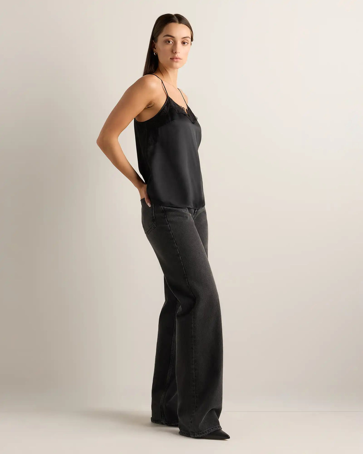 100% Washable Silk Lace Cami