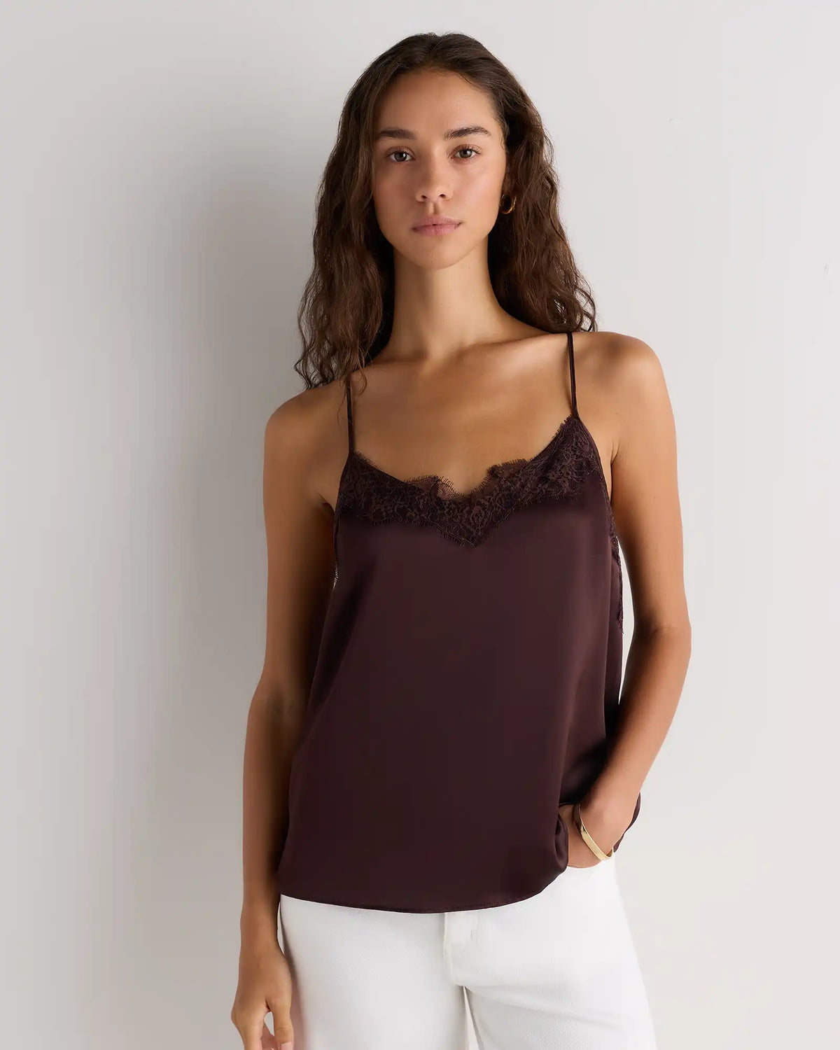 100% Washable Silk Lace Cami