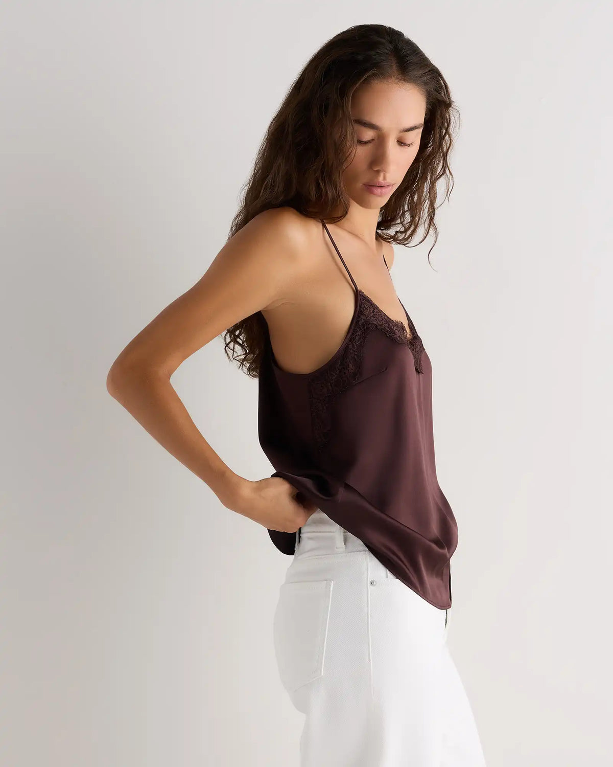 100% Washable Silk Lace Cami