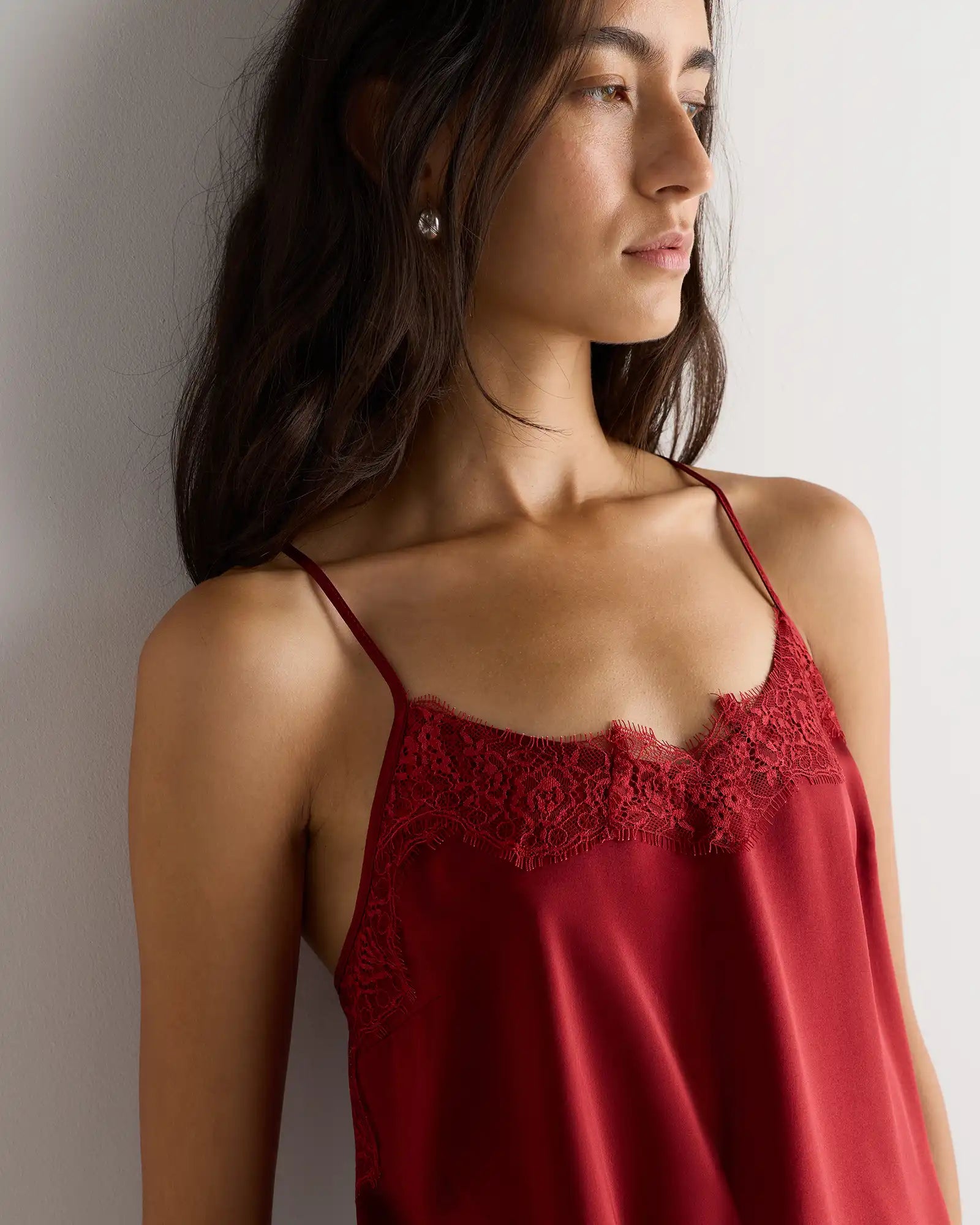 100% Washable Silk Lace Cami
