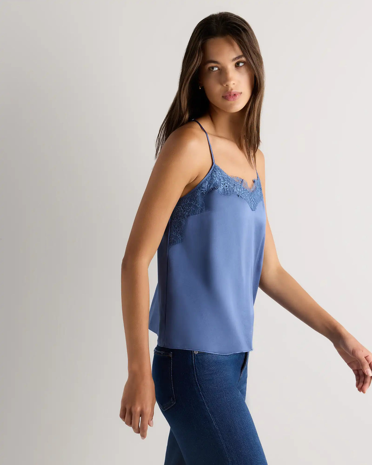 100% Washable Silk Lace Cami
