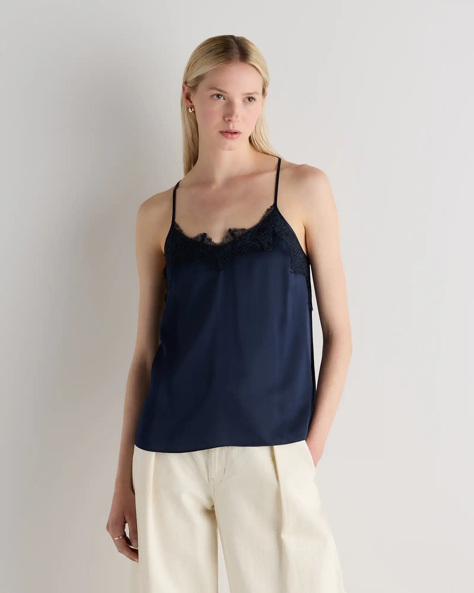 100% Washable Silk Lace Cami