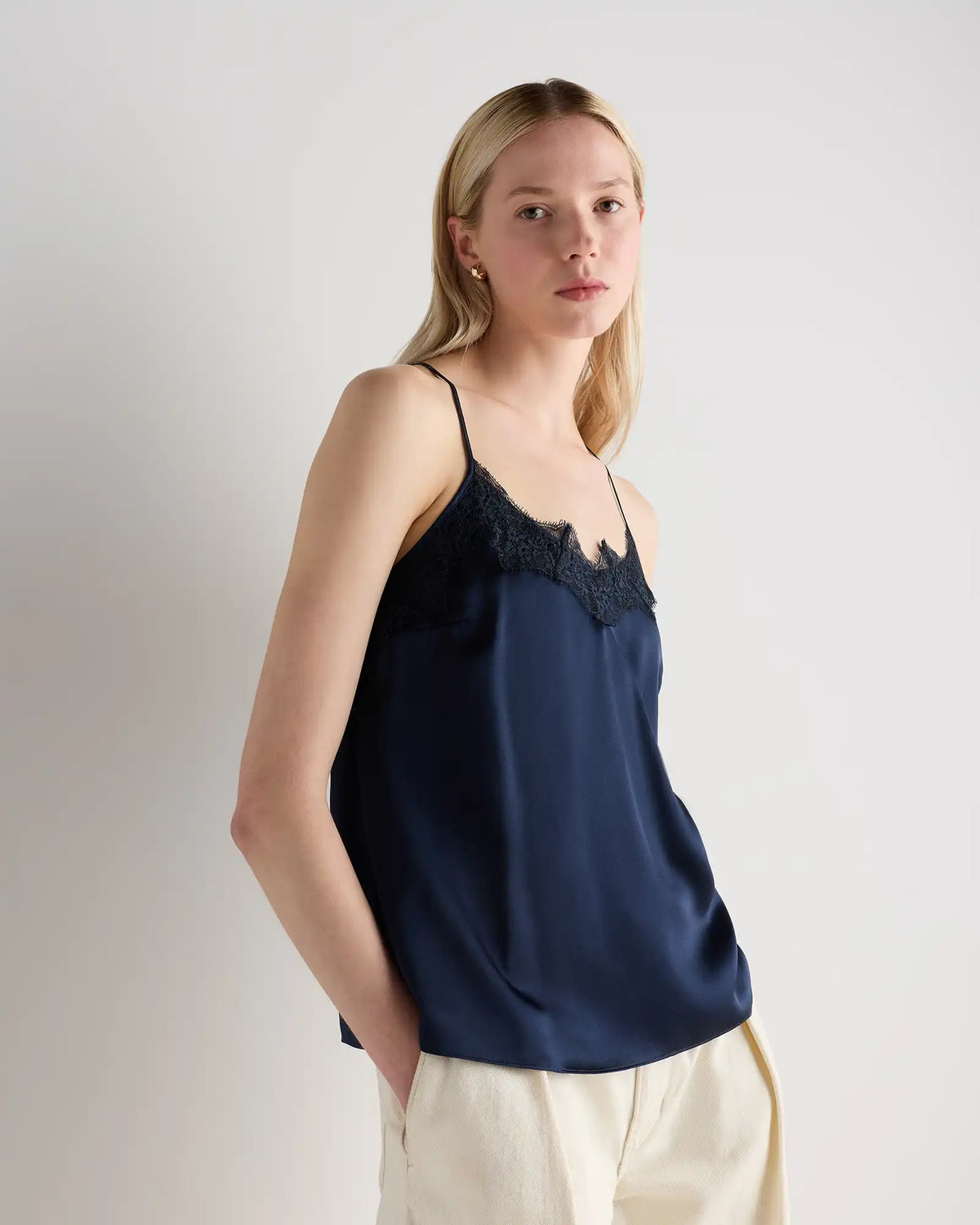 100% Washable Silk Lace Cami