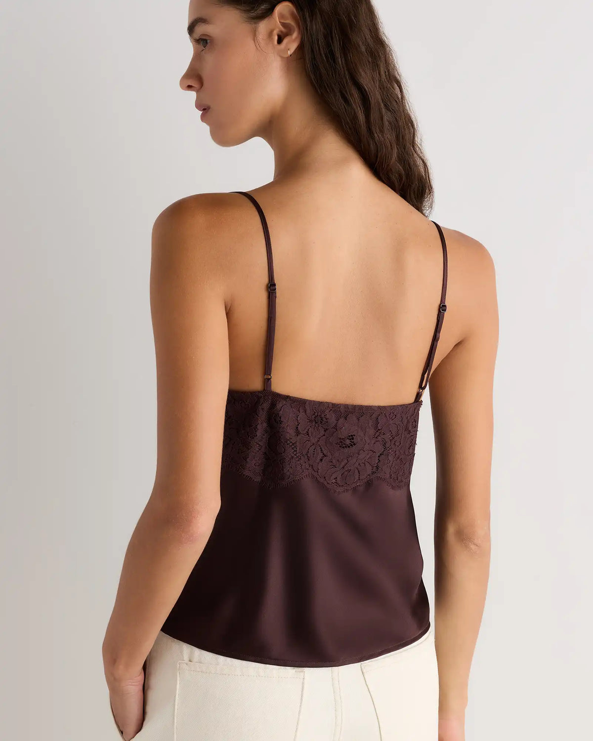 100% Washable Silk Lace Cutout Cami