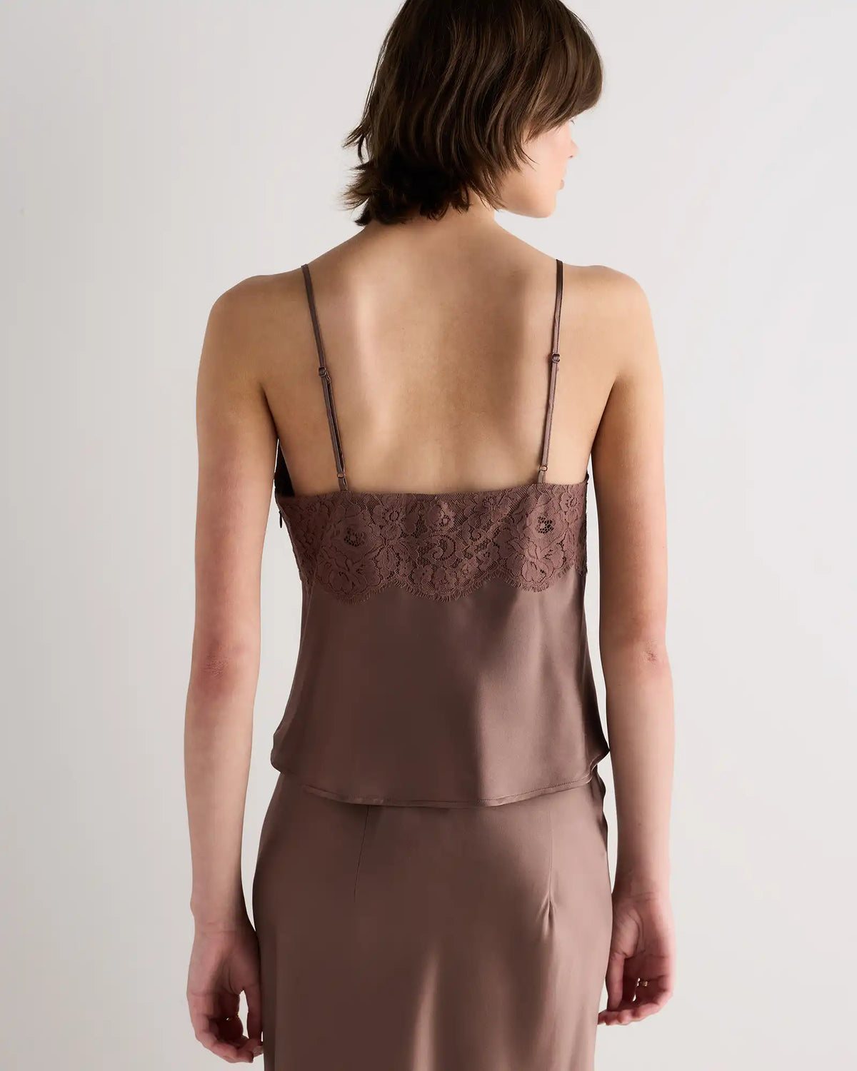 100% Washable Silk Lace Cutout Cami