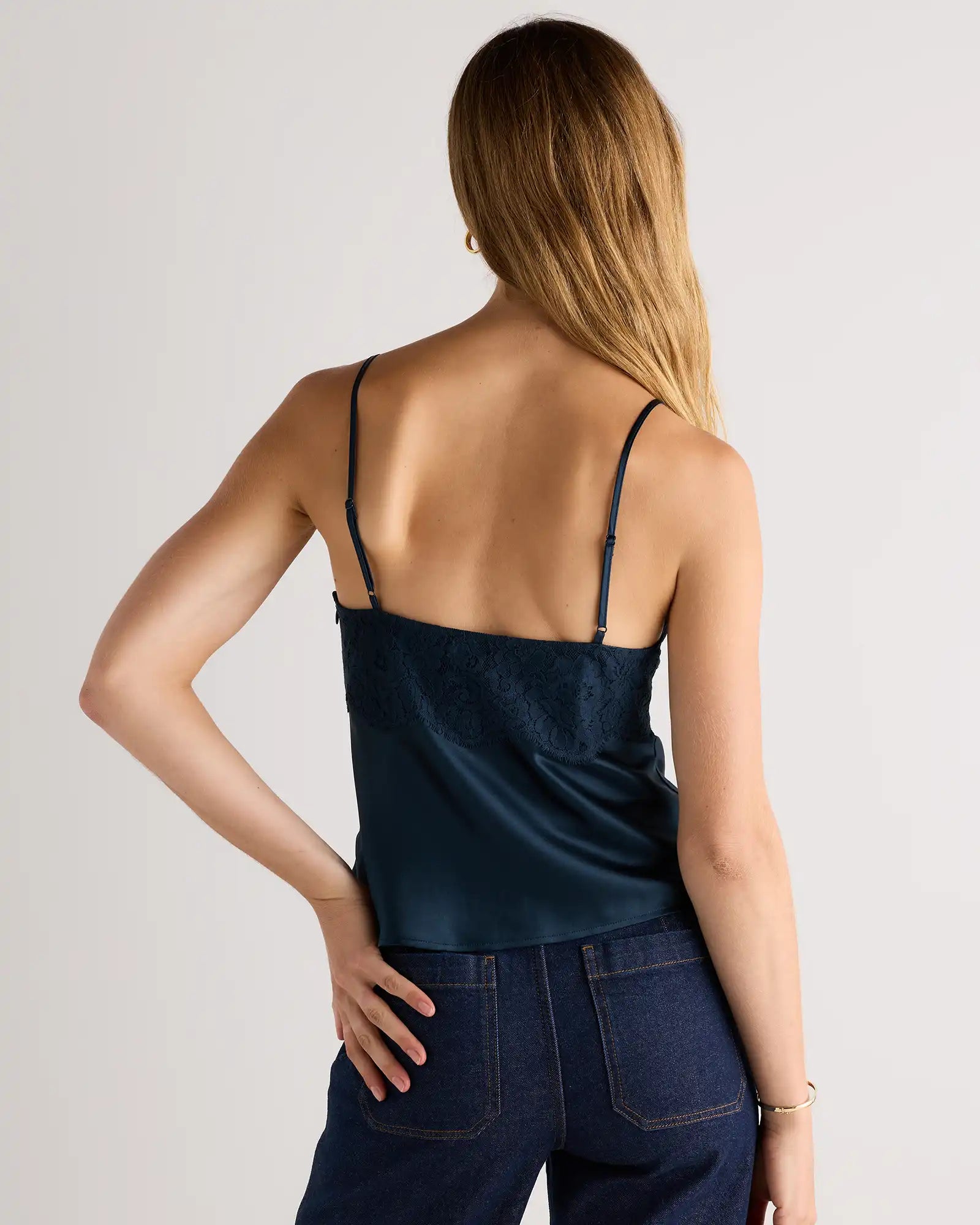 100% Washable Silk Lace Cutout Cami