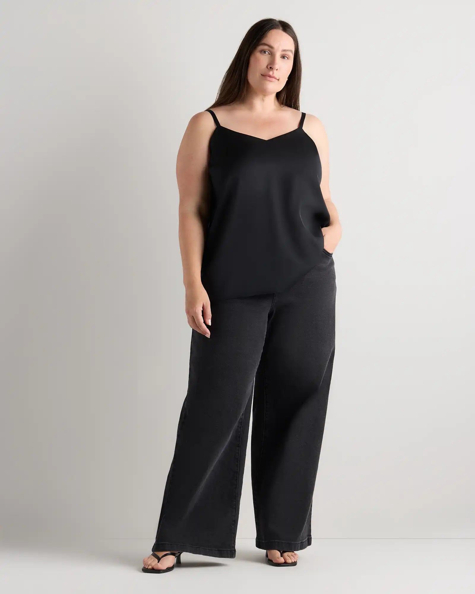 Washable Stretch Silk V-Neck Cami