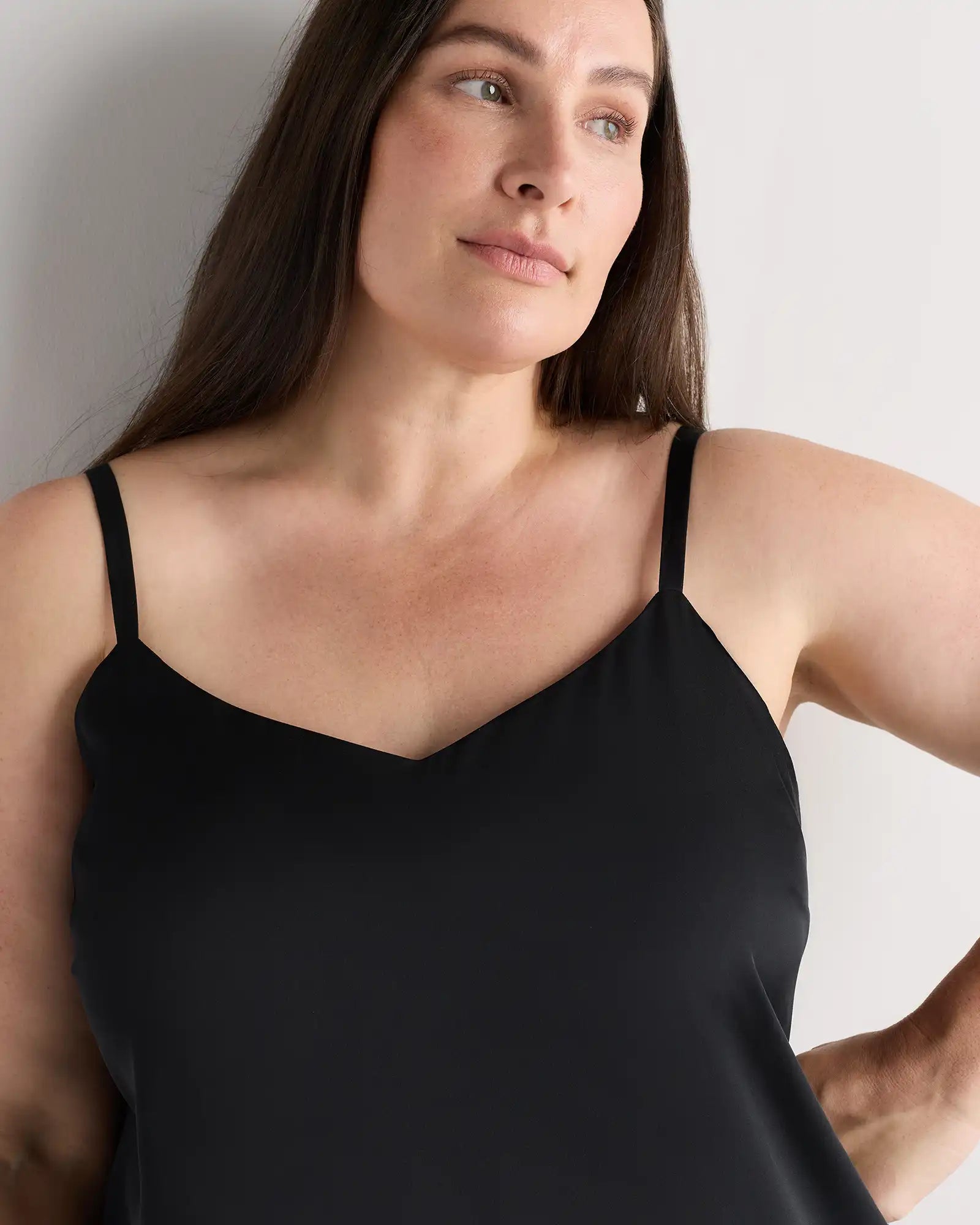 Washable Stretch Silk V-Neck Cami