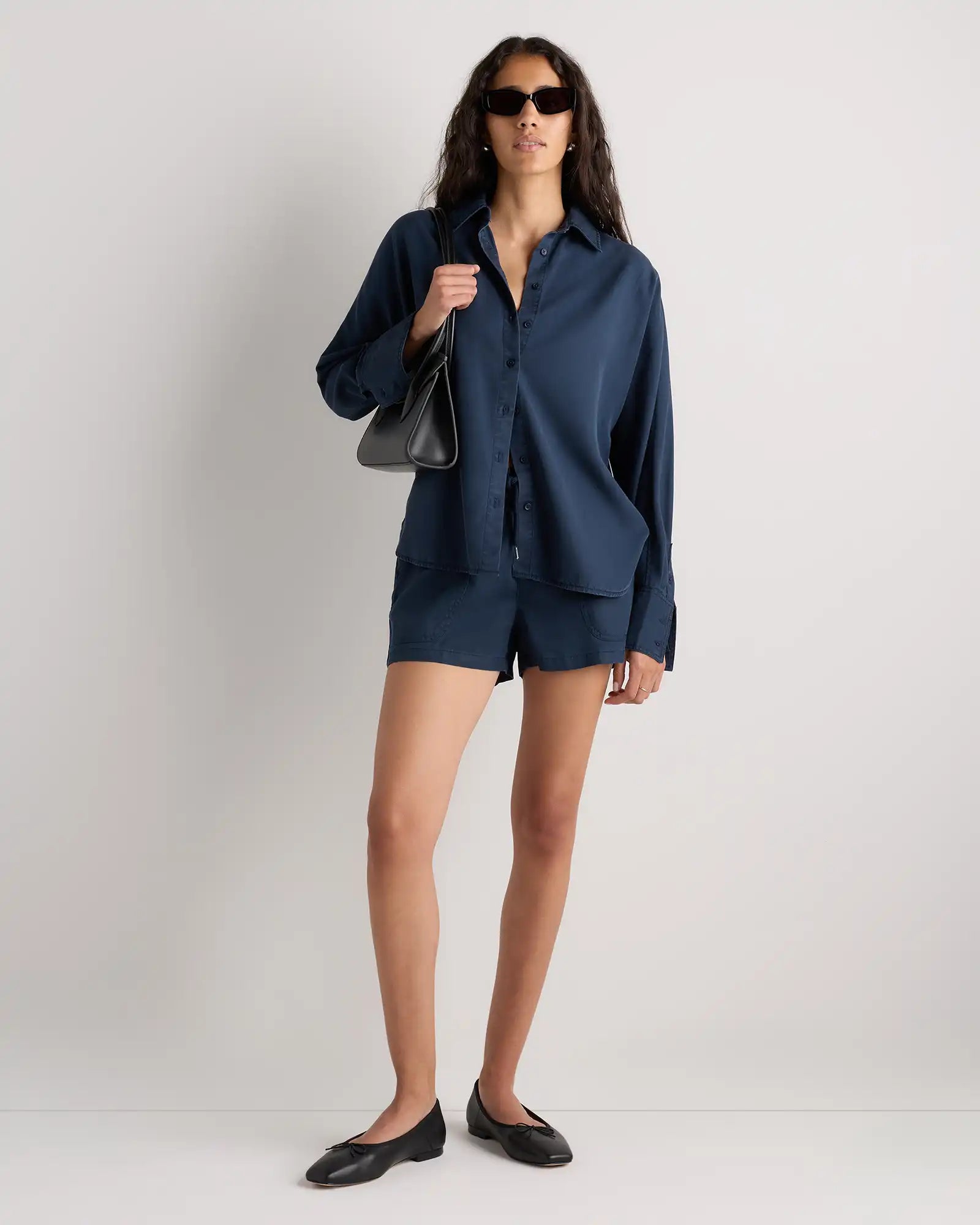Vintage Wash Tencel Dolman Long Sleeve Shirt