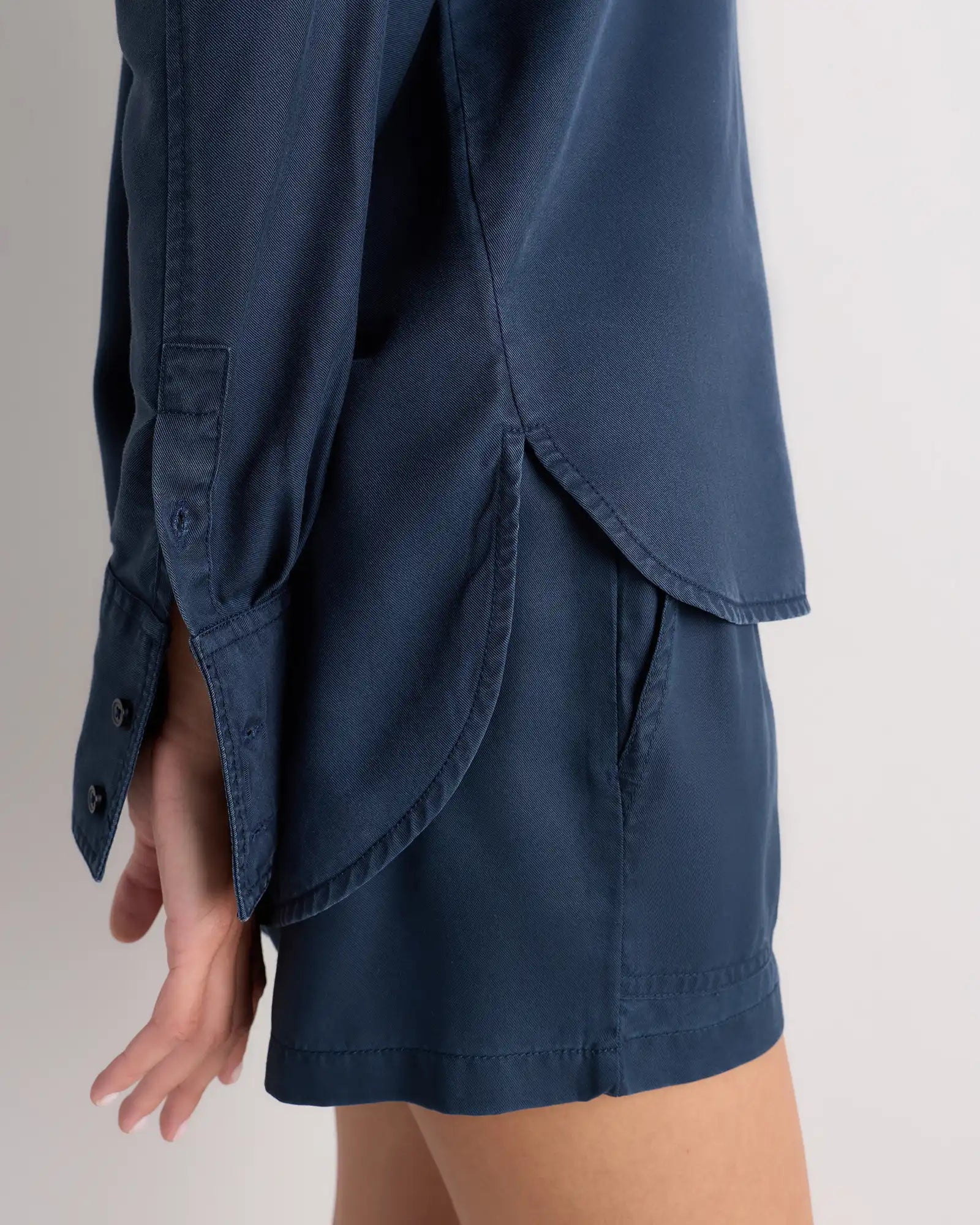 Vintage Wash Tencel Dolman Long Sleeve Shirt