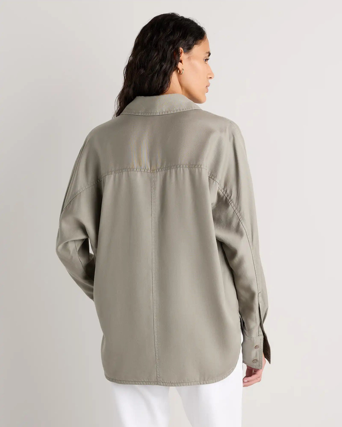 Vintage Wash Tencel Dolman Long Sleeve Shirt