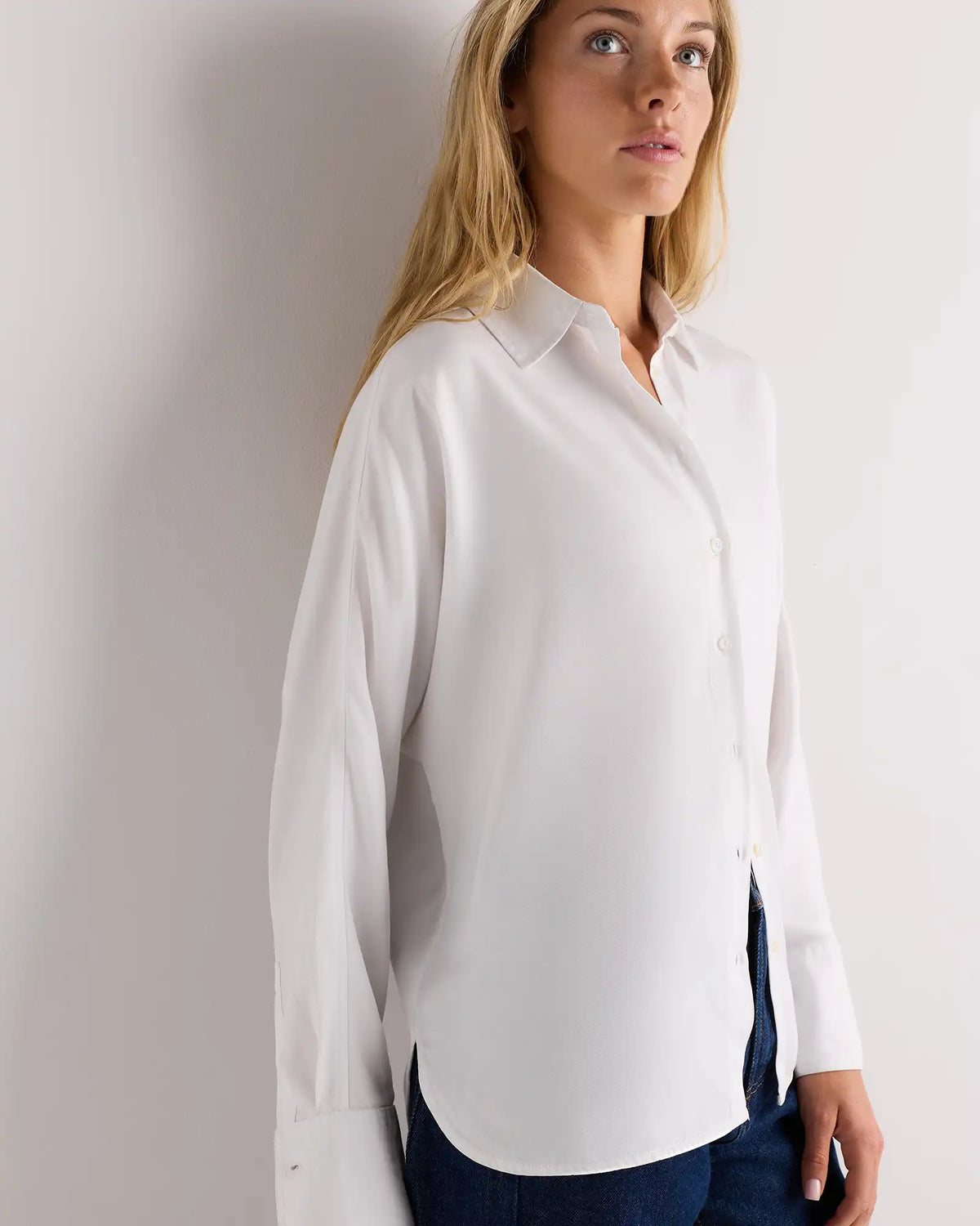 Vintage Wash Tencel Dolman Long Sleeve Shirt