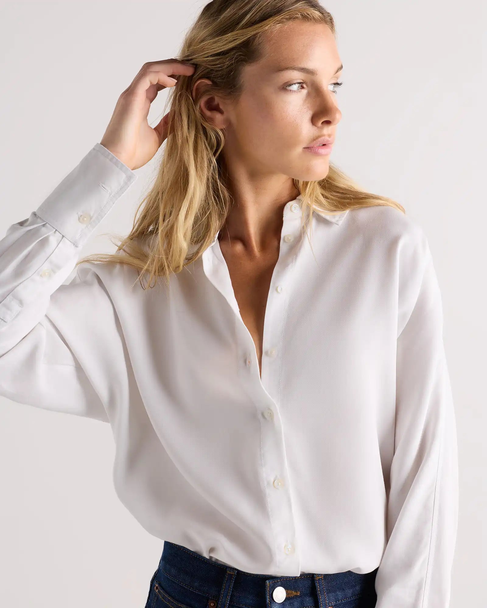 Vintage Wash Tencel Dolman Long Sleeve Shirt
