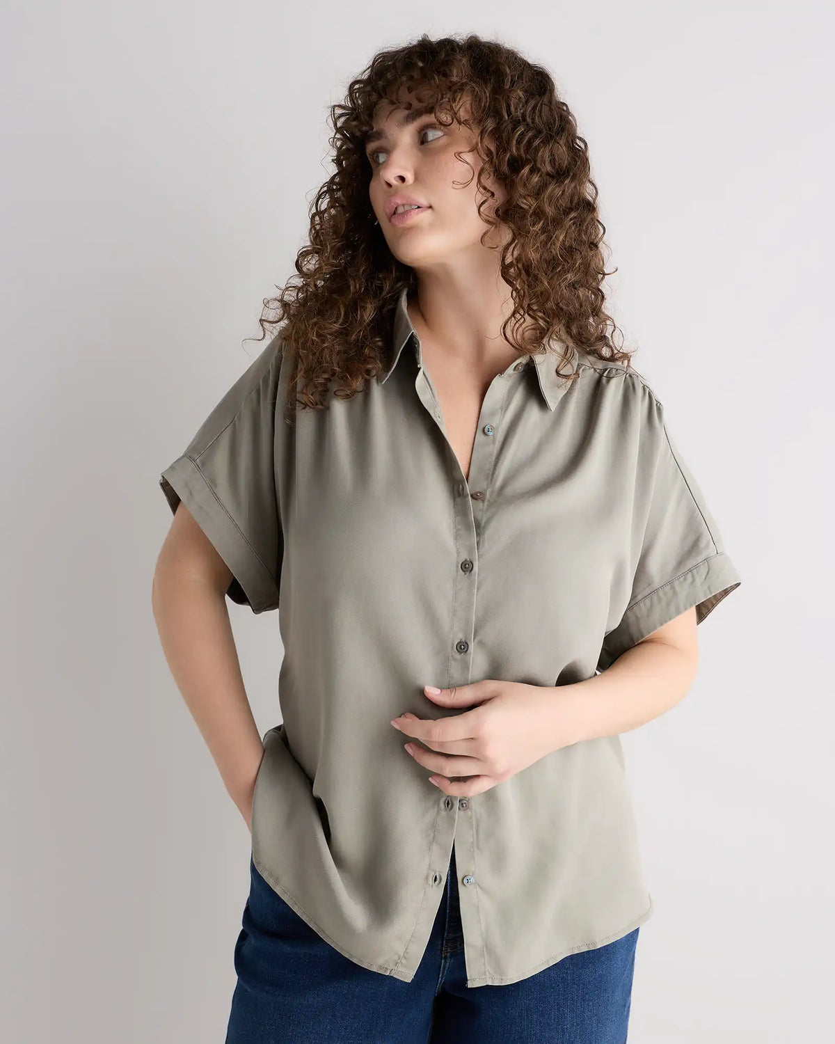 Vintage Wash Tencel Camp Shirt