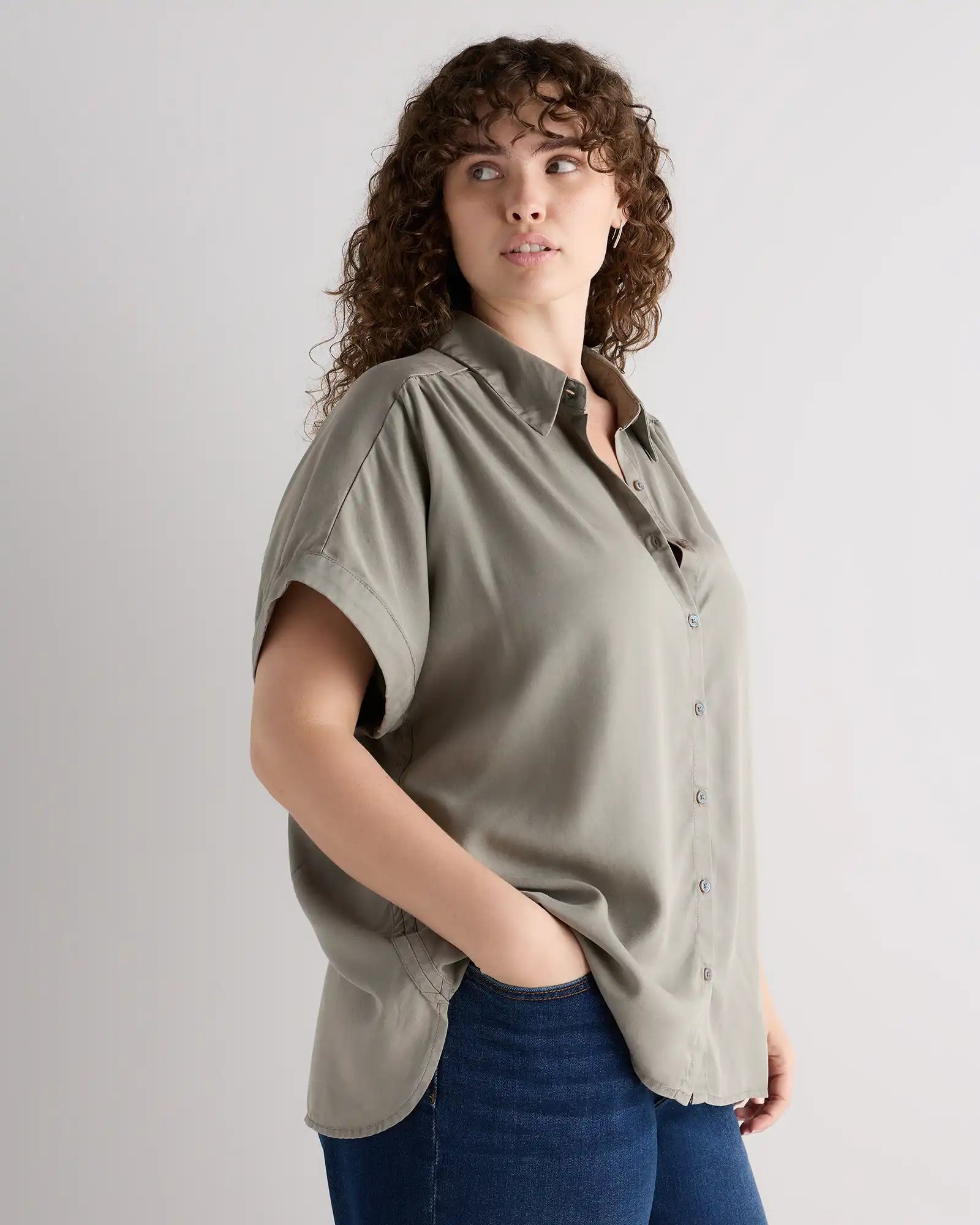 Vintage Wash Tencel Camp Shirt