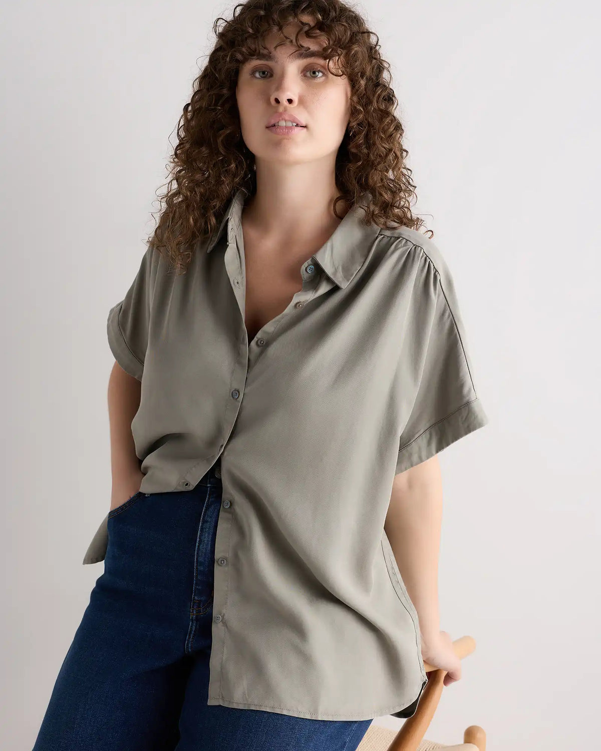 Vintage Wash Tencel Camp Shirt