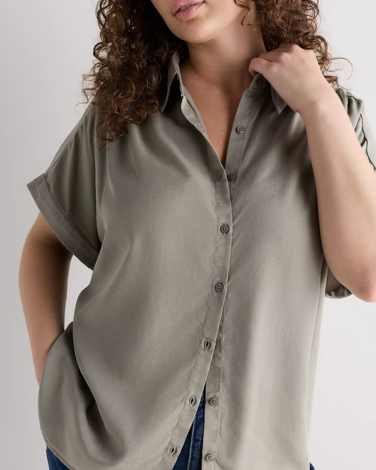 Vintage Wash Tencel Camp Shirt