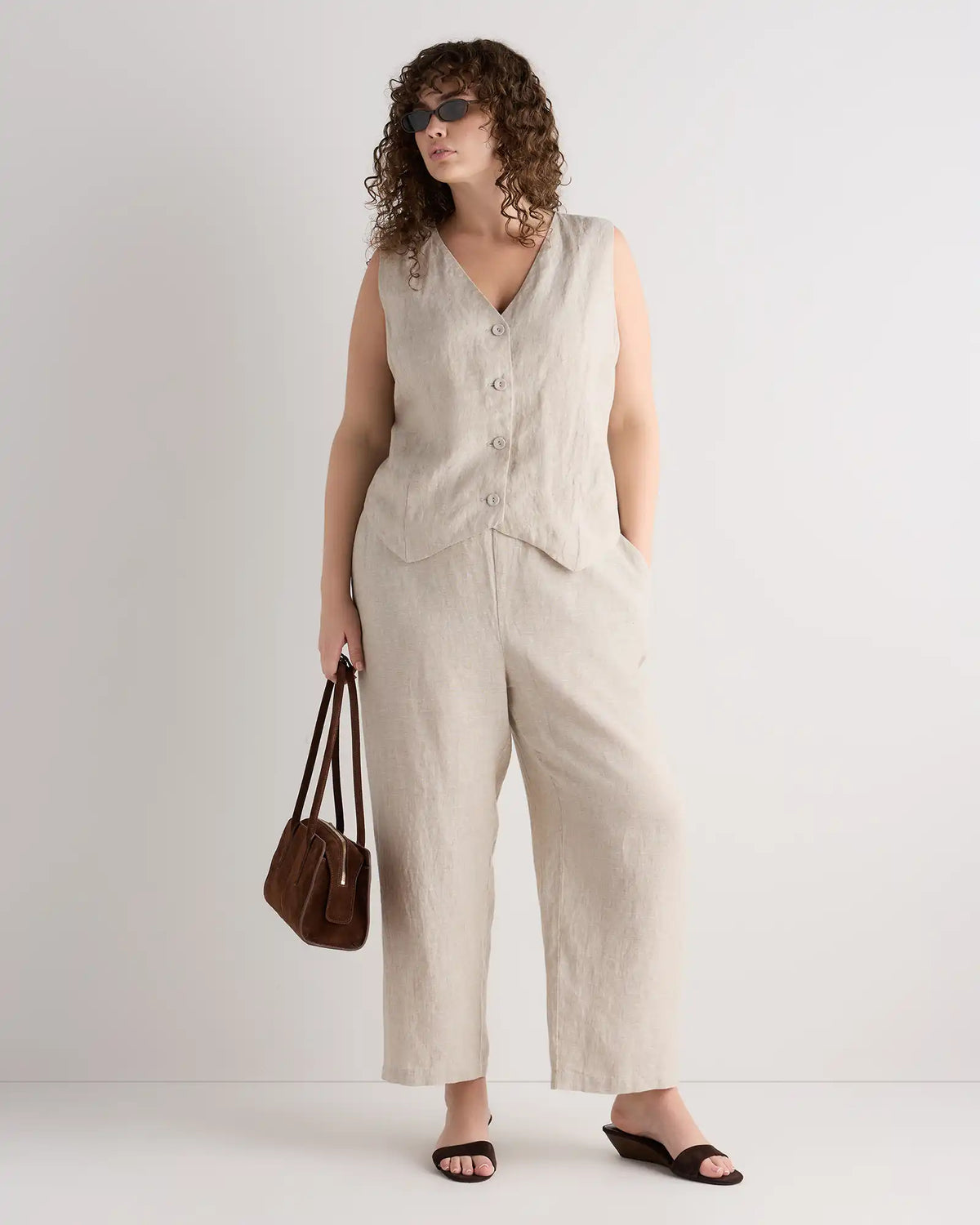 100% European Linen Vest