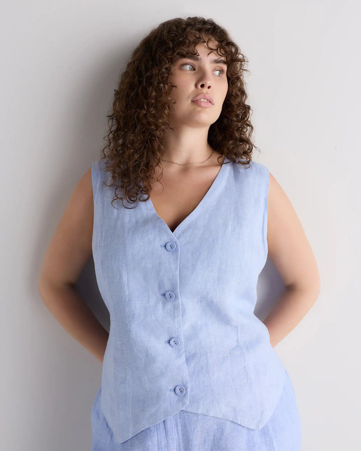 100% European Linen Vest