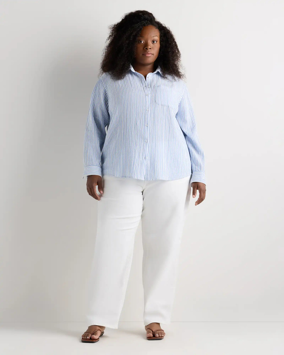 100% Organic Cotton Gauze Long Sleeve Shirt