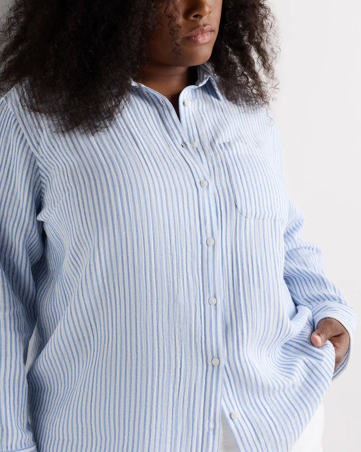 100% Organic Cotton Gauze Long Sleeve Shirt