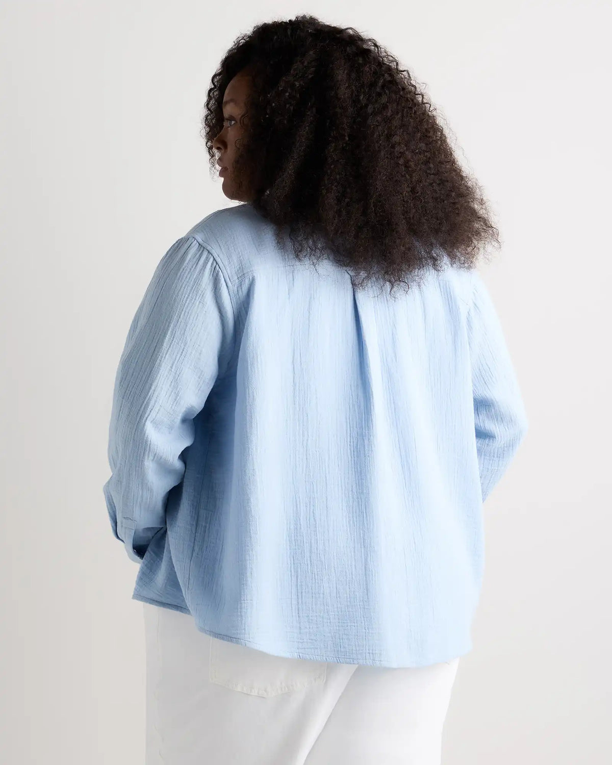 100% Organic Cotton Gauze Long Sleeve Shirt