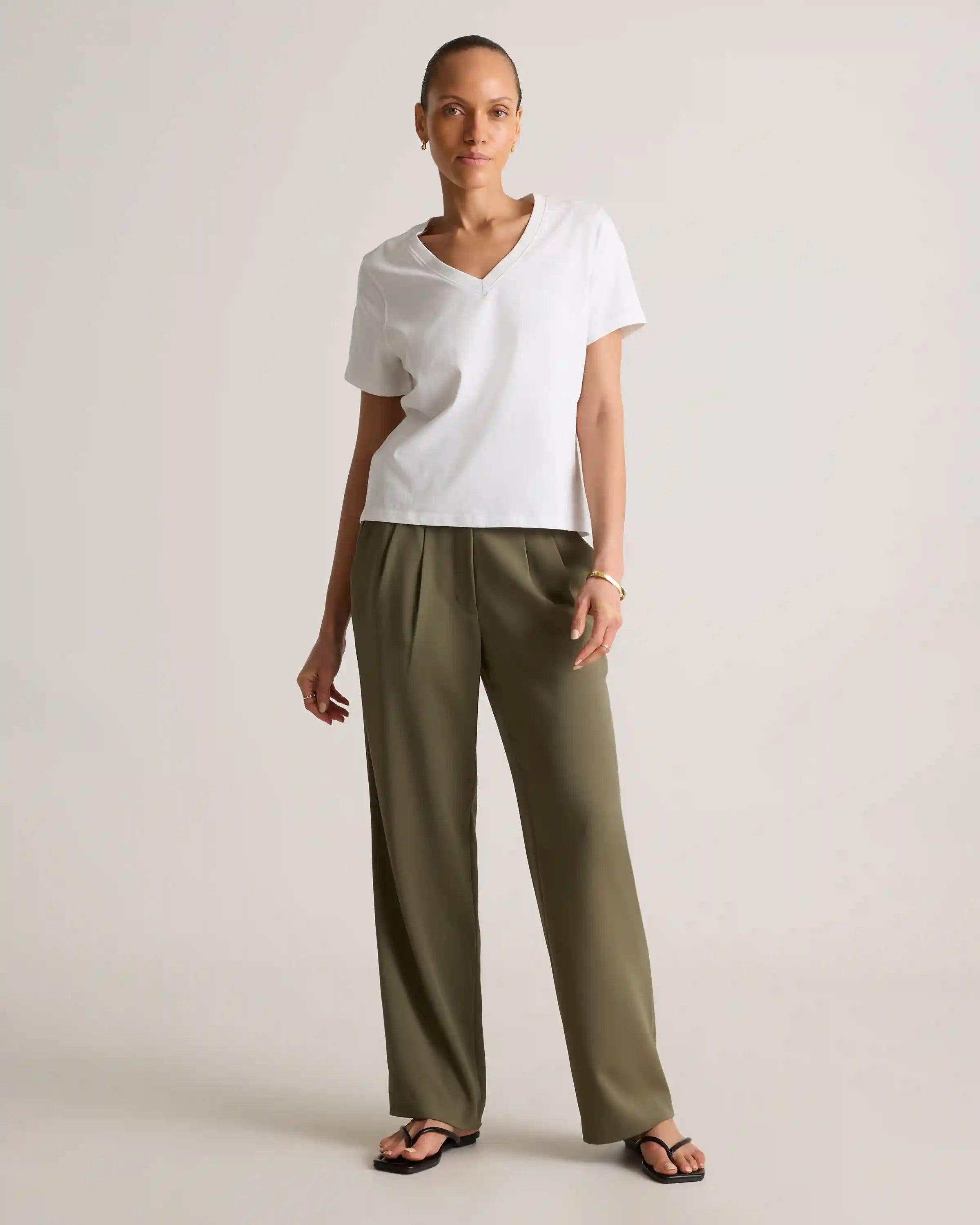 100% Organic Cotton Boxy V-Neck Tee (3-Pack)