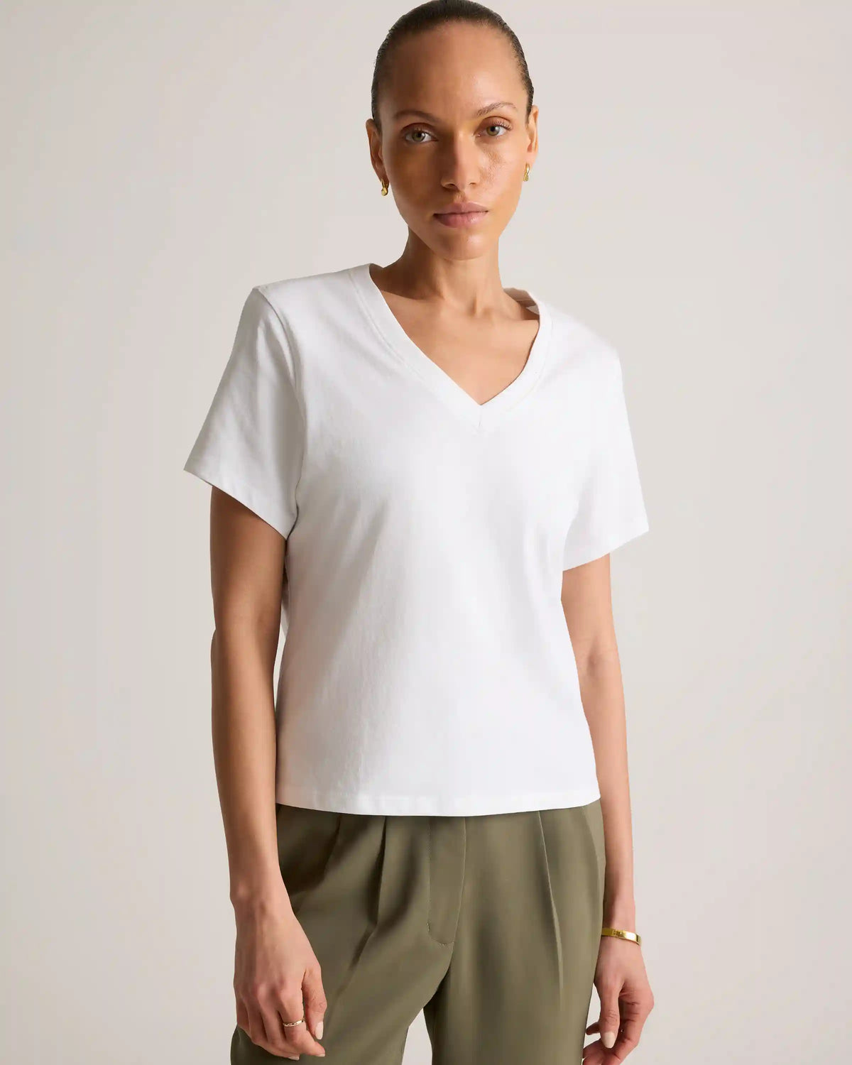 100% Organic Cotton Boxy V-Neck Tee (3-Pack)